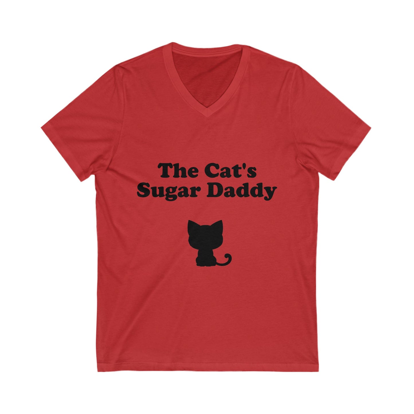 The Cat's Sugar Daddy - V-Neck Tee - Perfect for Cat Lovers