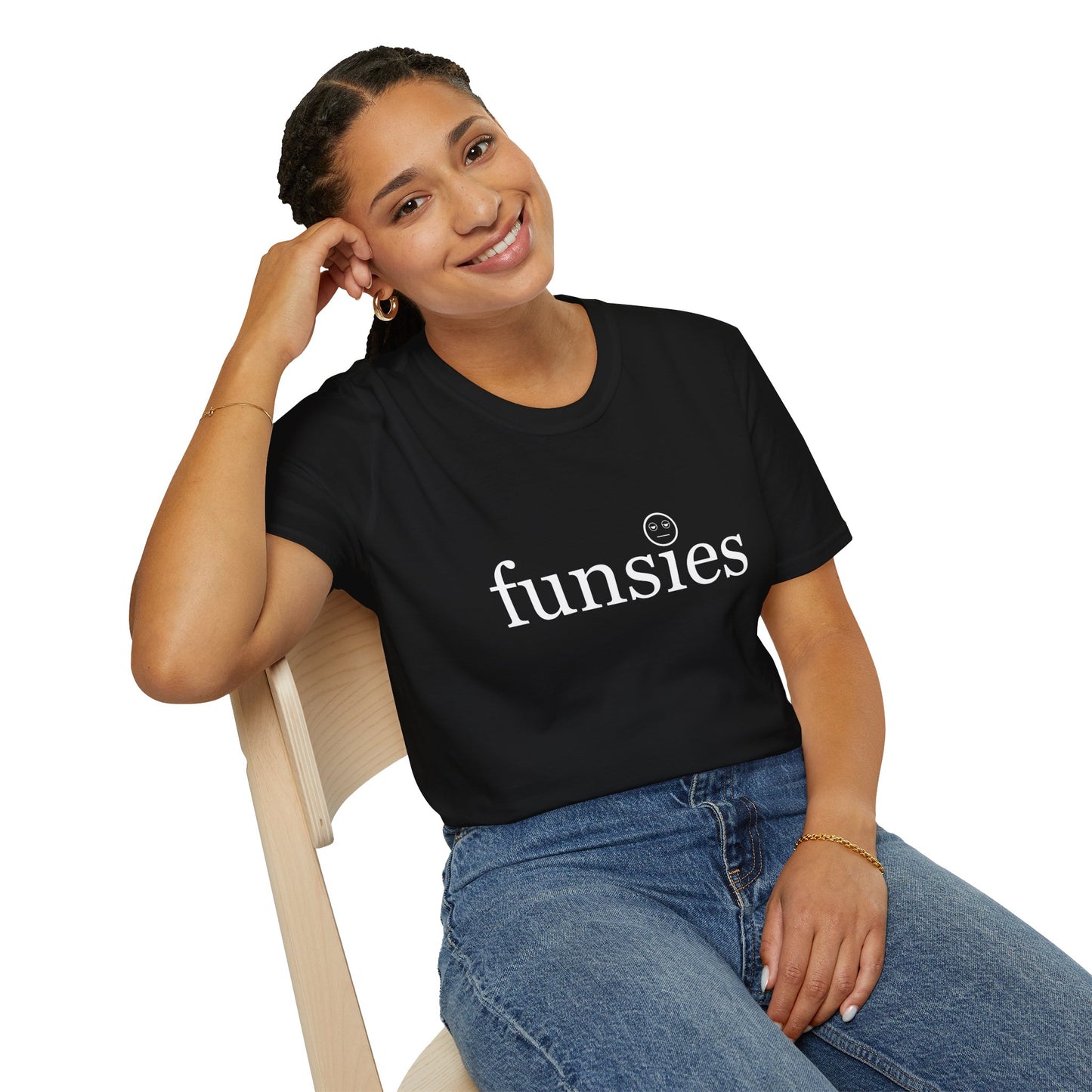 Funsies Poly Blend Crew Neck T-Shirt - Fun Graphic Tee for Casual Wear