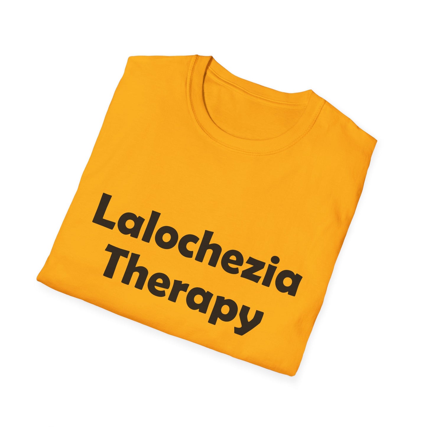 Lalochezia Therapy Poly Blend Crew Neck T-Shirt - Relaxing & Fun Tee for Mental Health Awareness
