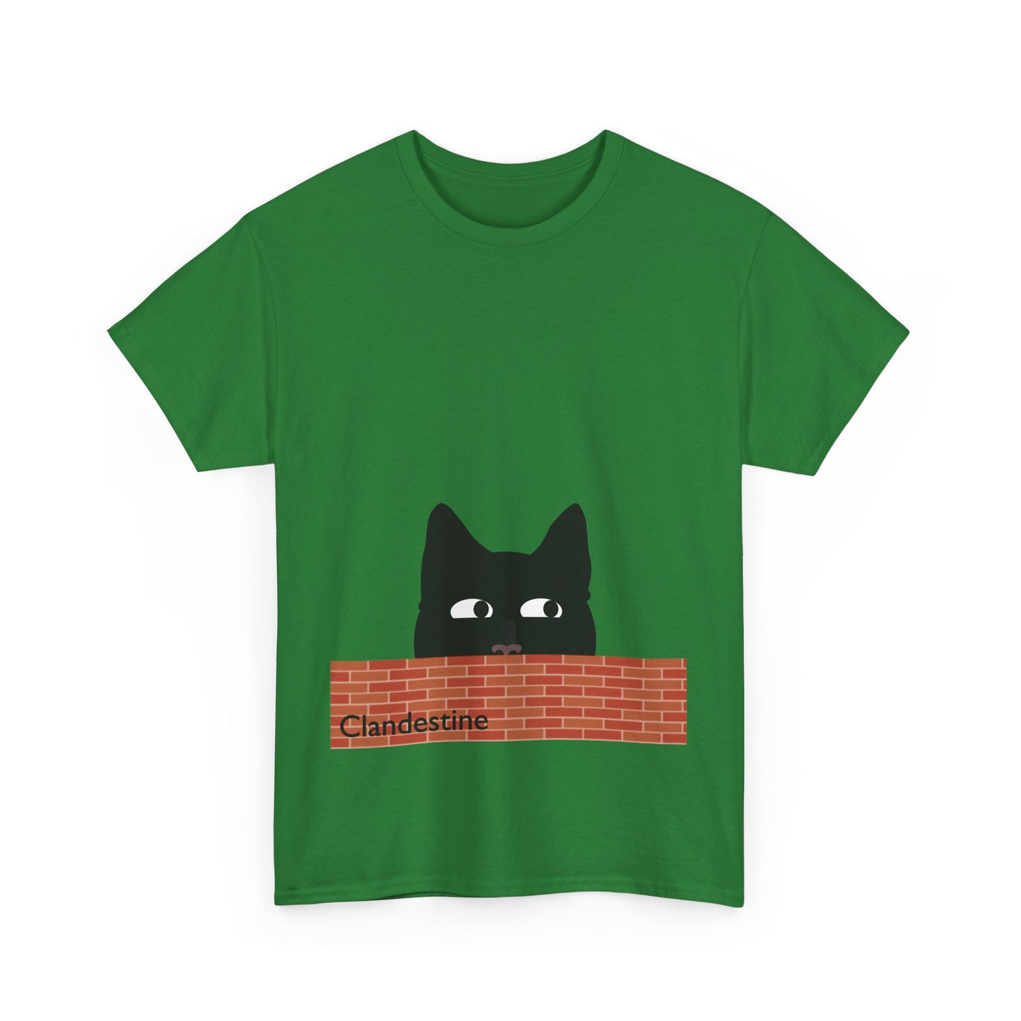 Clandestine Ca t Heavy Cotton Crew Neck Tee