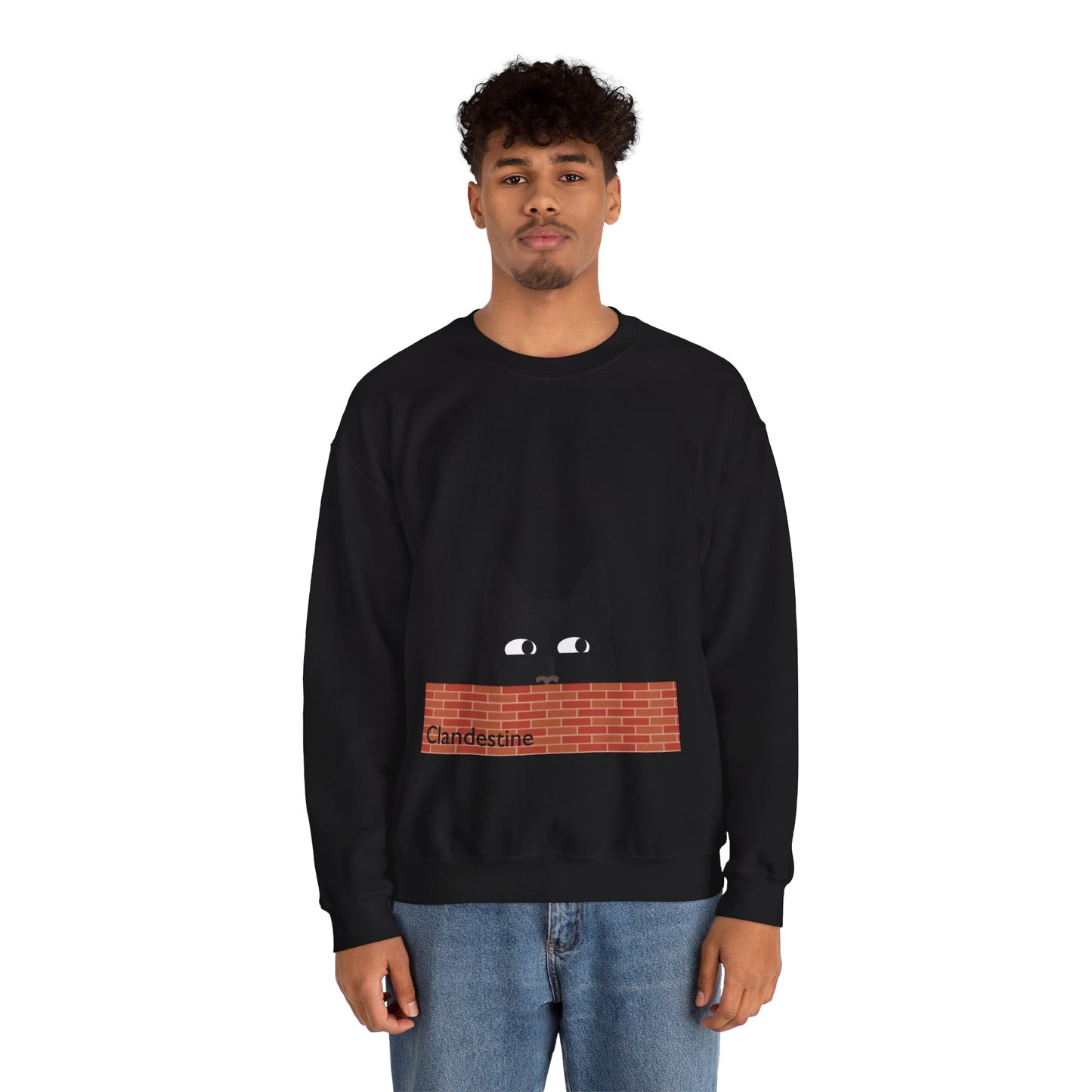 Clandestine Cat Crewneck Sweatshirt
