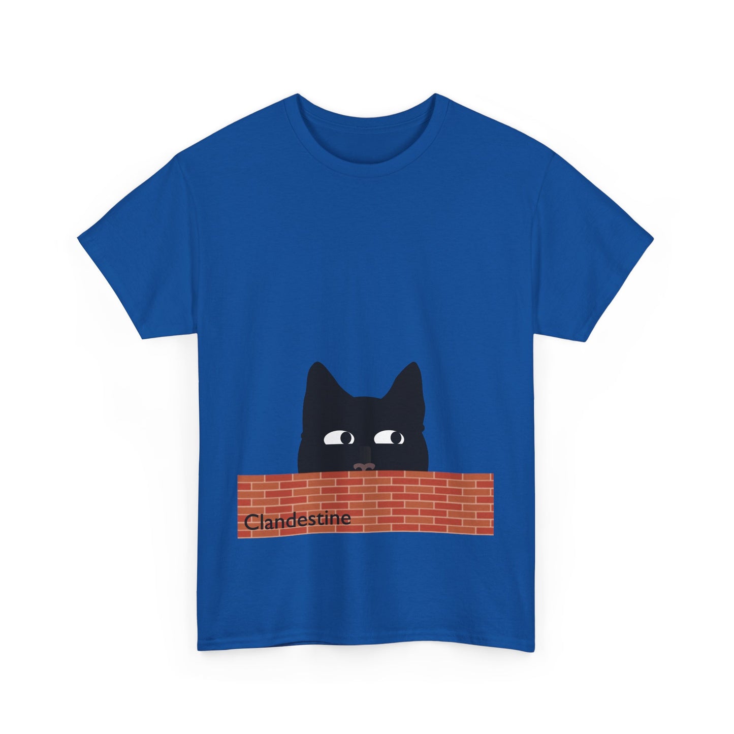 Clandestine Ca t Heavy Cotton Crew Neck Tee