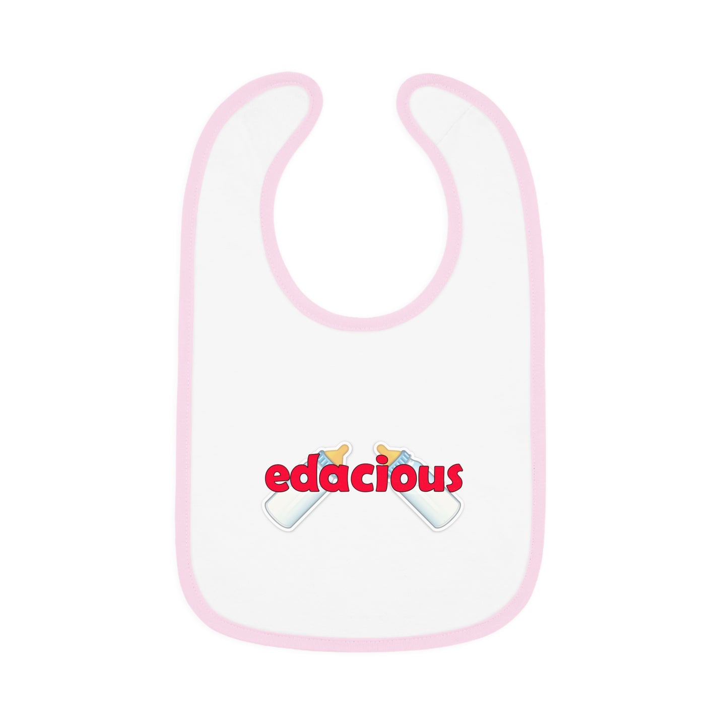 Edacious Baby Bib with Contrast Trim for Feeding Fun