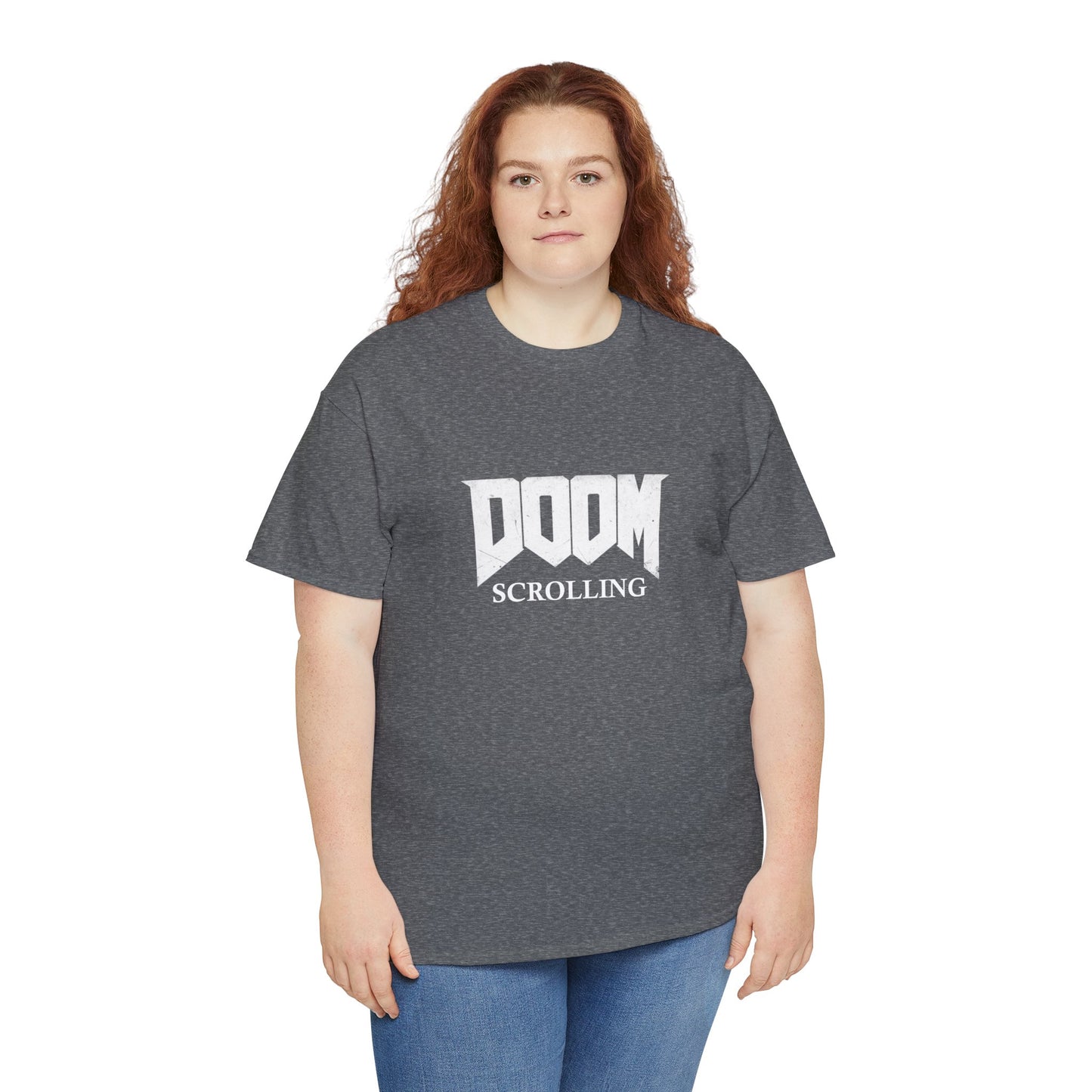 Doom Scrolling Heavy Cotton Crew Neck Tee