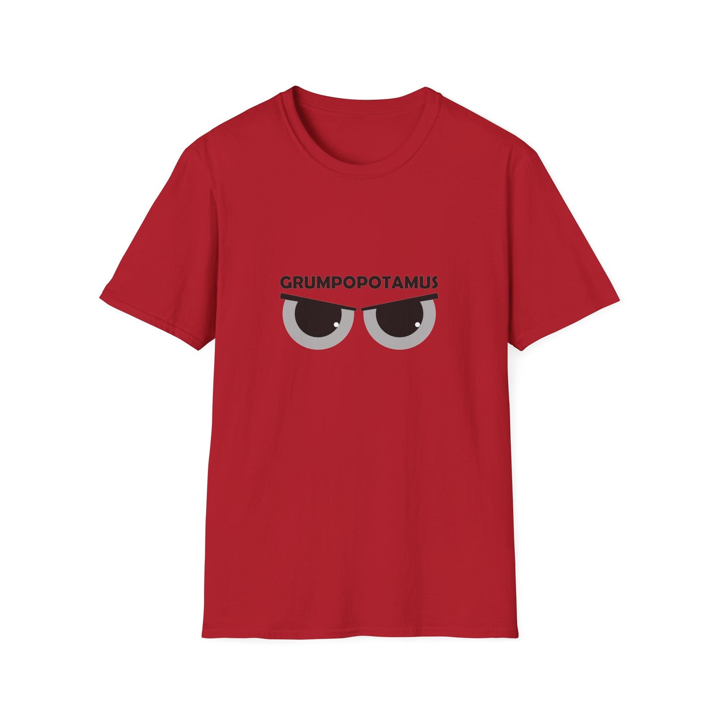 Grumpy Grumpopotamus Poly Blend Crew Neck T-Shirt