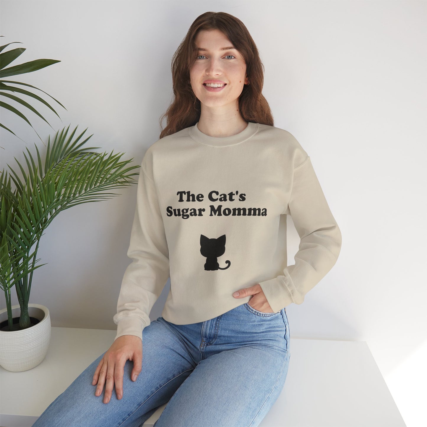 The Cat's Sugar Momma Crewneck Sweatshirt - Perfect for Cat Lovers