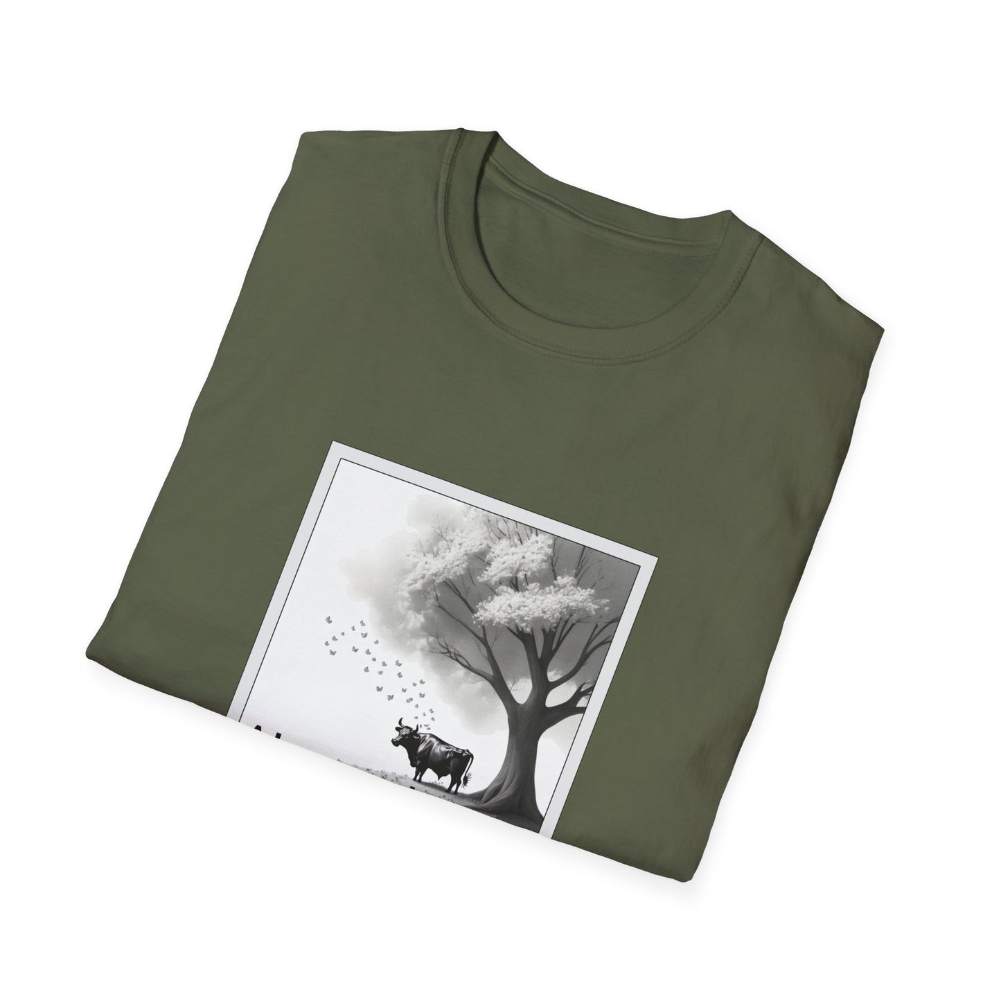 Aberrant Poly Blend Crew Neck T-Shirt - Ferdinand the Bull