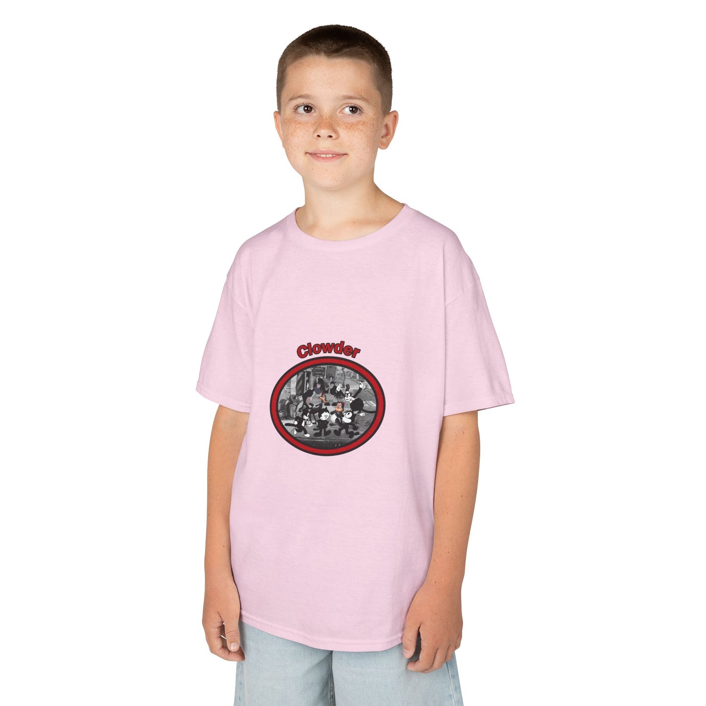 Clowder Kids Heavy Cotton™ Tee - Vintage Cartoon Design