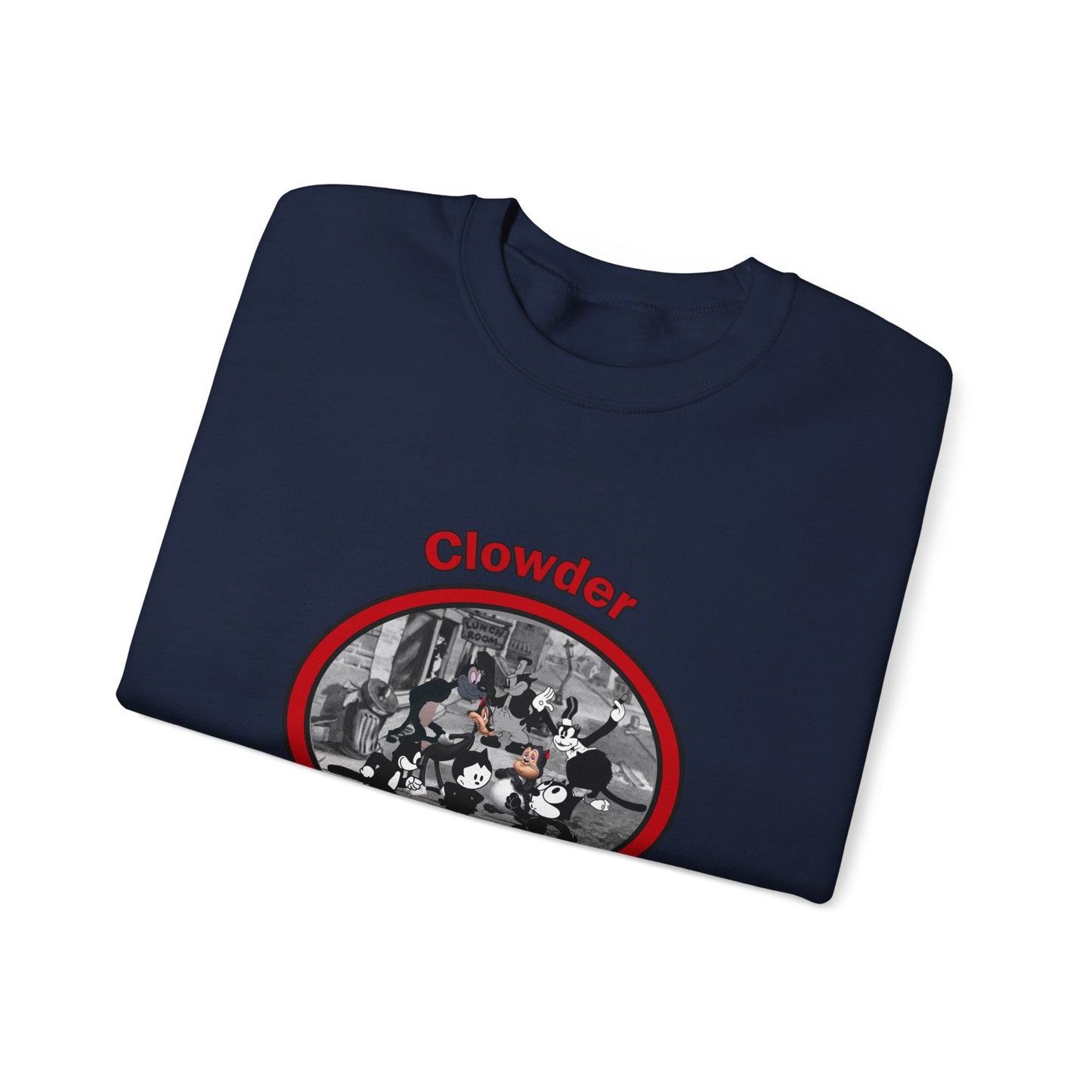 Clowder Crewneck Sweatshirt - Cozy Pullover with vintage design