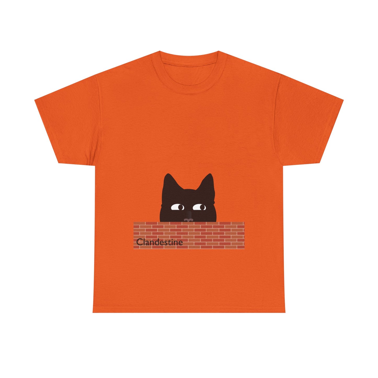 Clandestine Ca t Heavy Cotton Crew Neck Tee