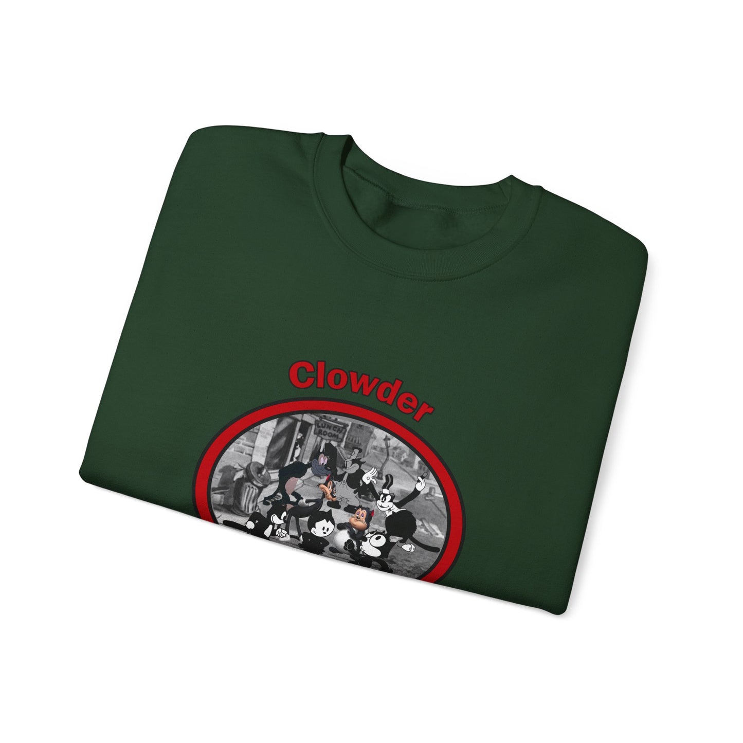 Clowder Crewneck Sweatshirt - Cozy Pullover with vintage design