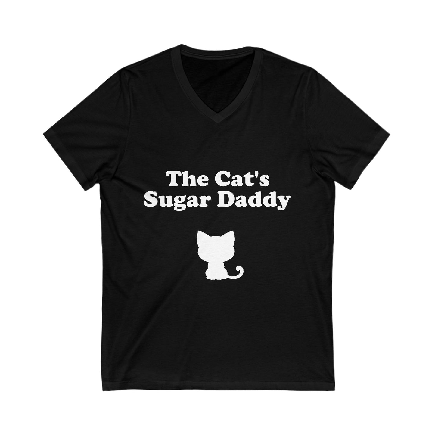 The Cat's Sugar Daddy - V-Neck Tee - Perfect for Cat Lovers