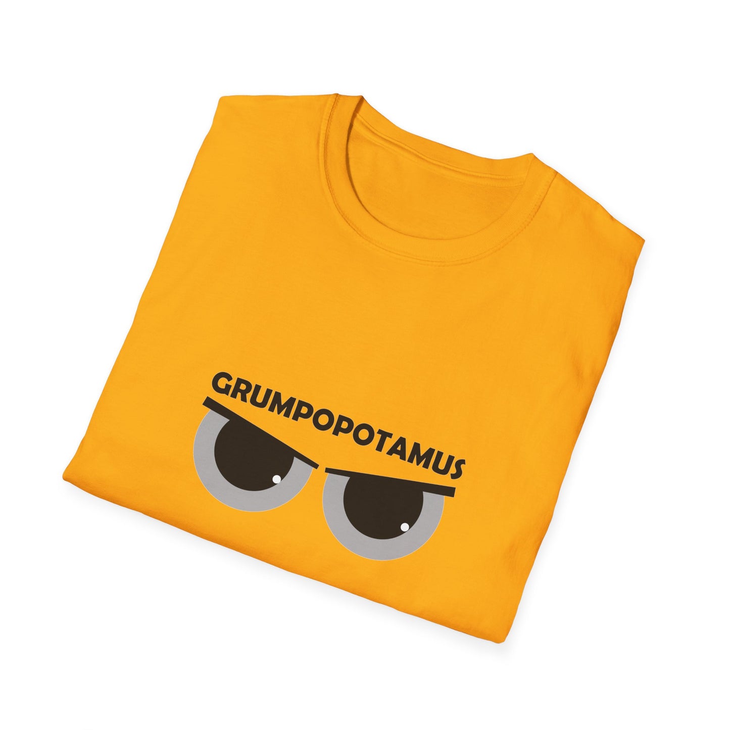 Grumpy Grumpopotamus Poly Blend Crew Neck T-Shirt