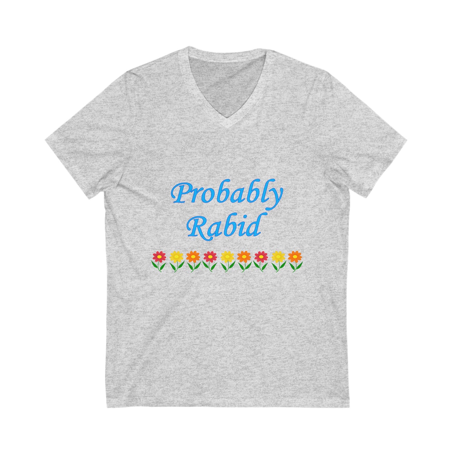 Probably Rabid Floral V Neck Tee