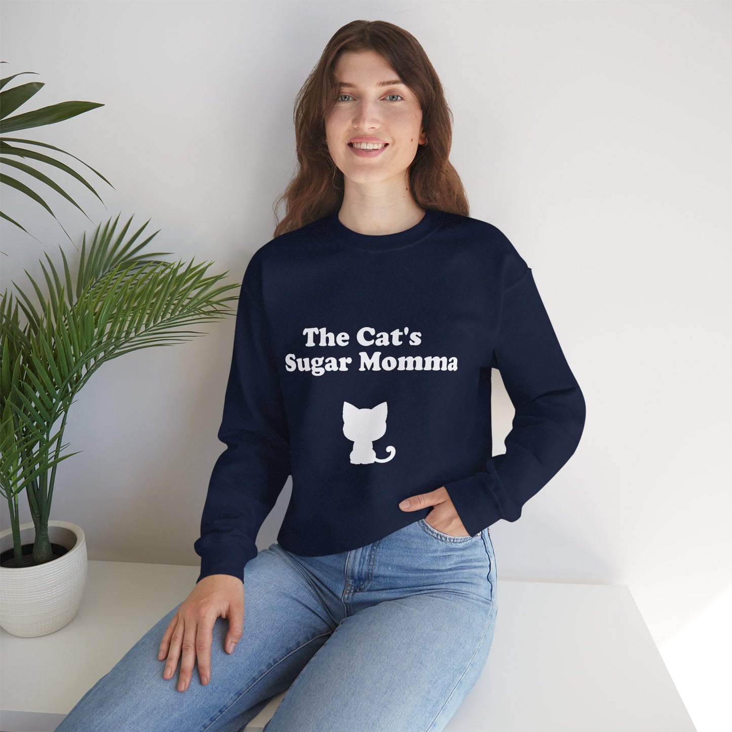 The Cat's Sugar Momma Crewneck Sweatshirt - Perfect for Cat Lovers
