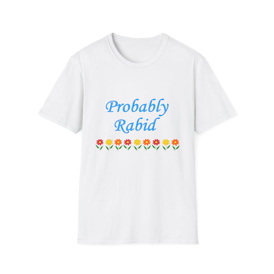 Probably Rabid Floral Poly Blend Crew Neck T Shirt