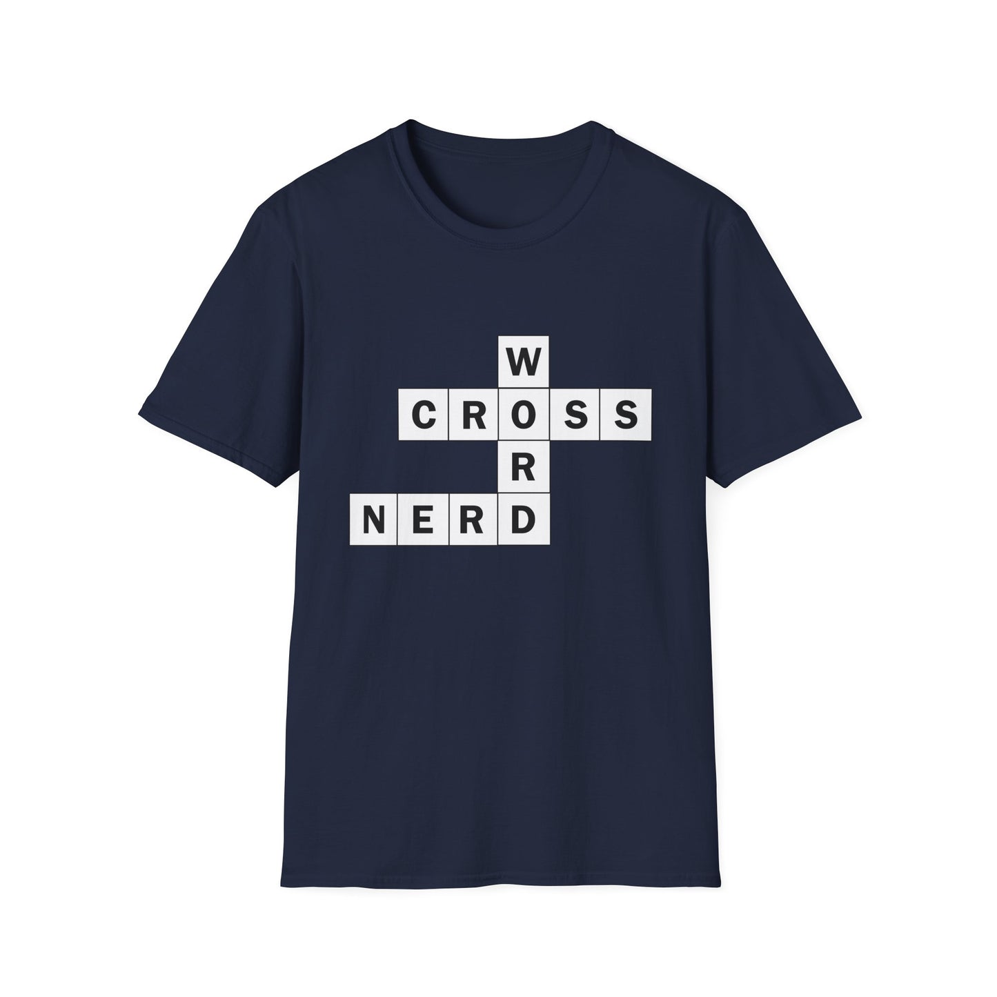 Crossword Nerd Poly Blend Crew Neck T-Shirt - Perfect for Word Game Lovers