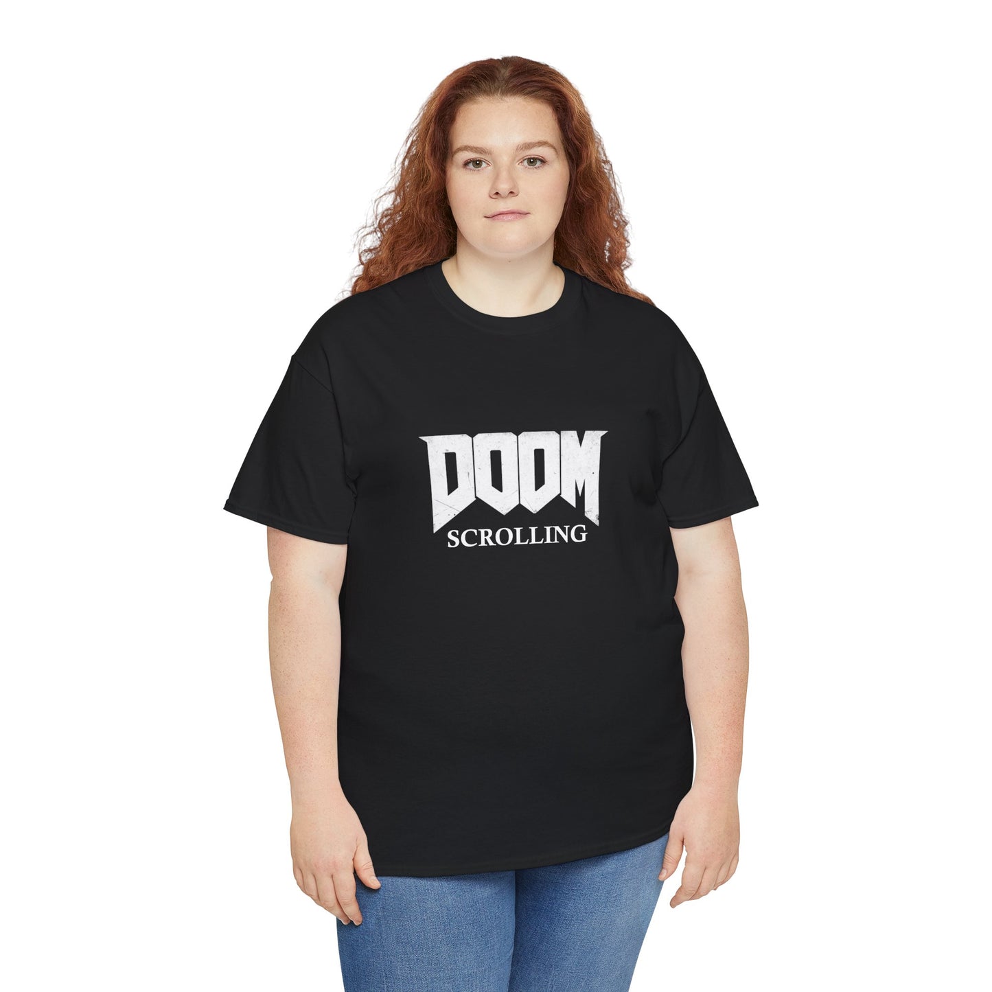 Doom Scrolling Heavy Cotton Crew Neck Tee