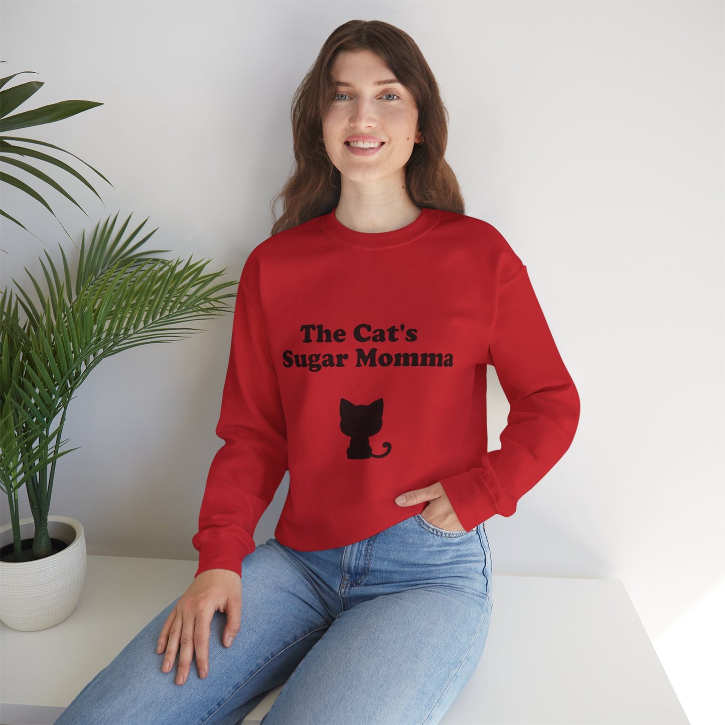 The Cat's Sugar Momma Crewneck Sweatshirt - Perfect for Cat Lovers