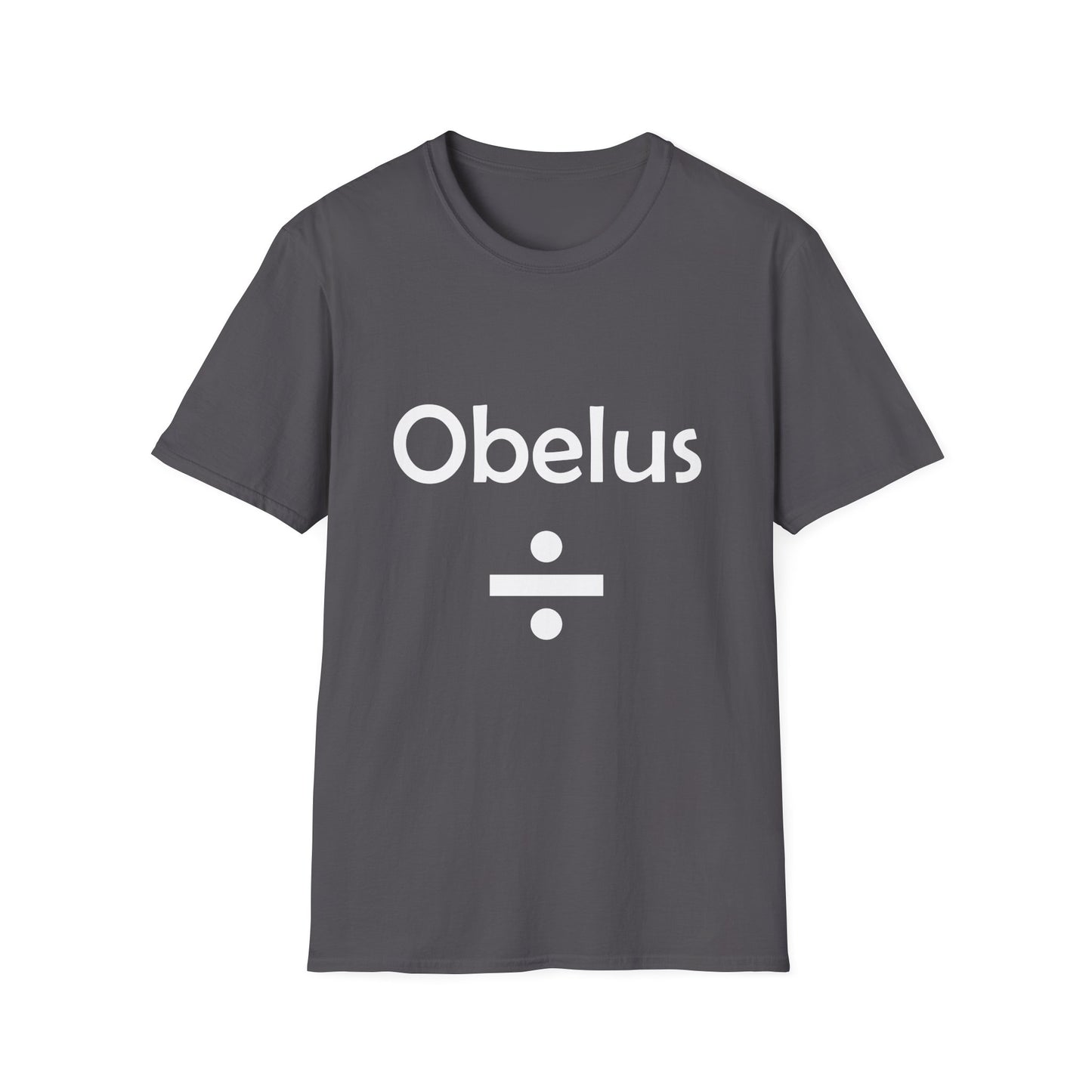 Obelus Poly Blend Crew Neck T-Shirt - Perfect for Math Lovers & Teachers