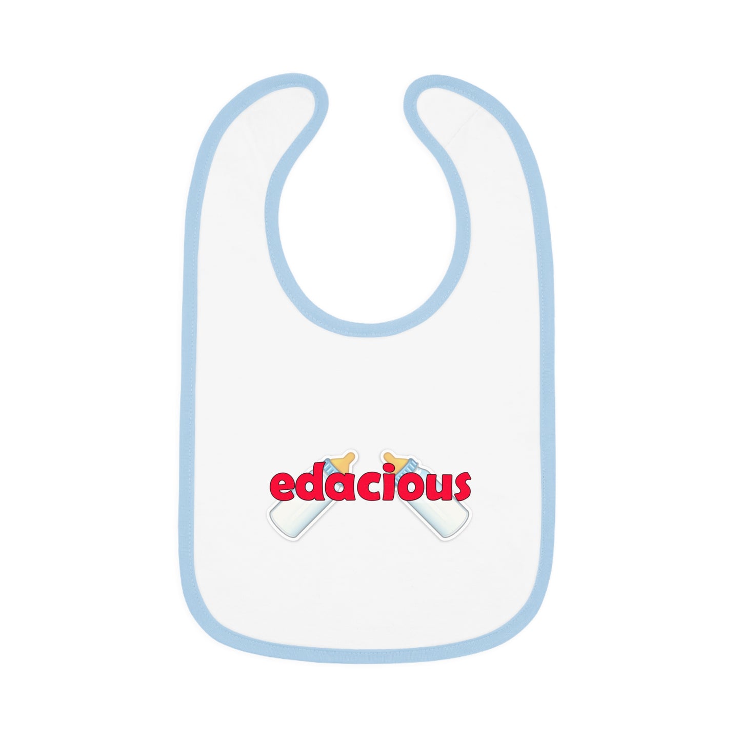 Edacious Baby Bib with Contrast Trim for Feeding Fun