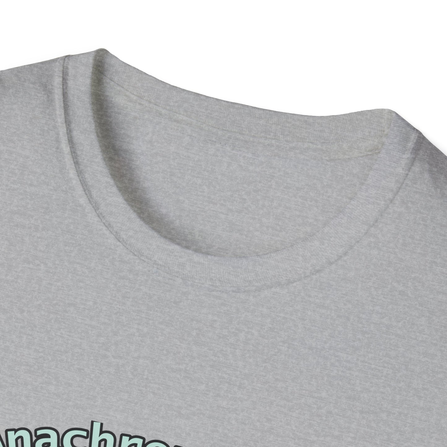 Anachronistic Retro Phone Graphic Poly Blend Crew Neck T-Shirt.