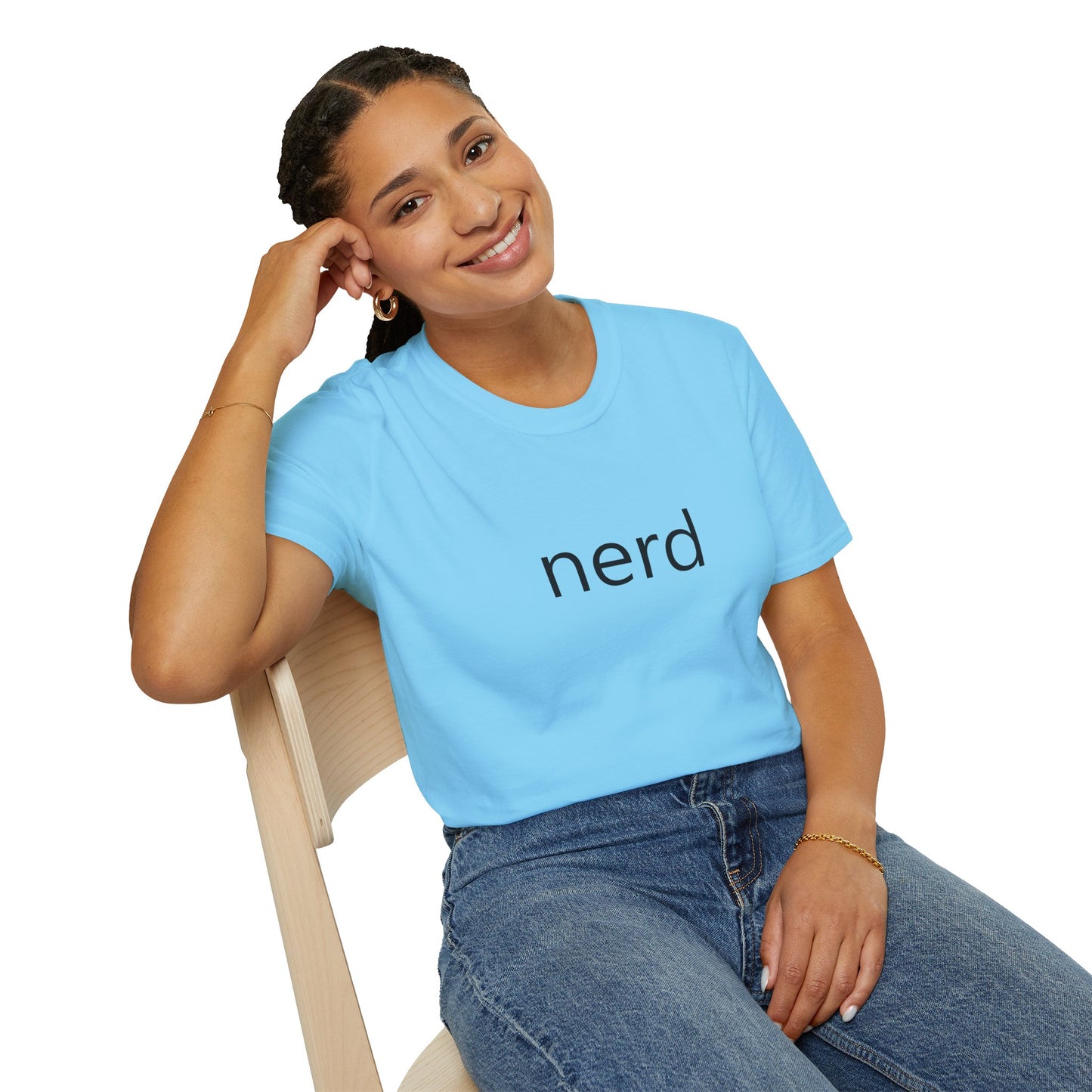 nerd Poly Blend Crew Neck T-Shirt