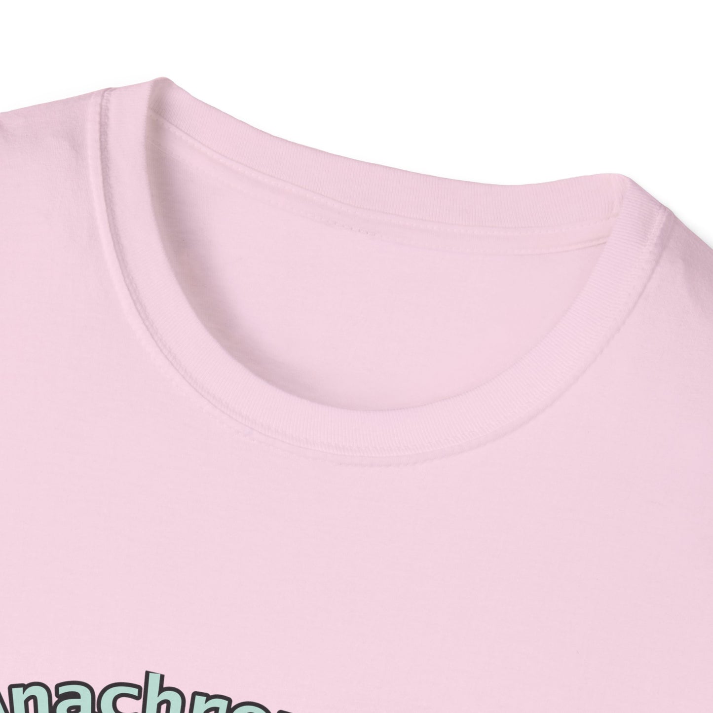 Anachronistic Retro Phone Graphic Poly Blend Crew Neck T-Shirt.
