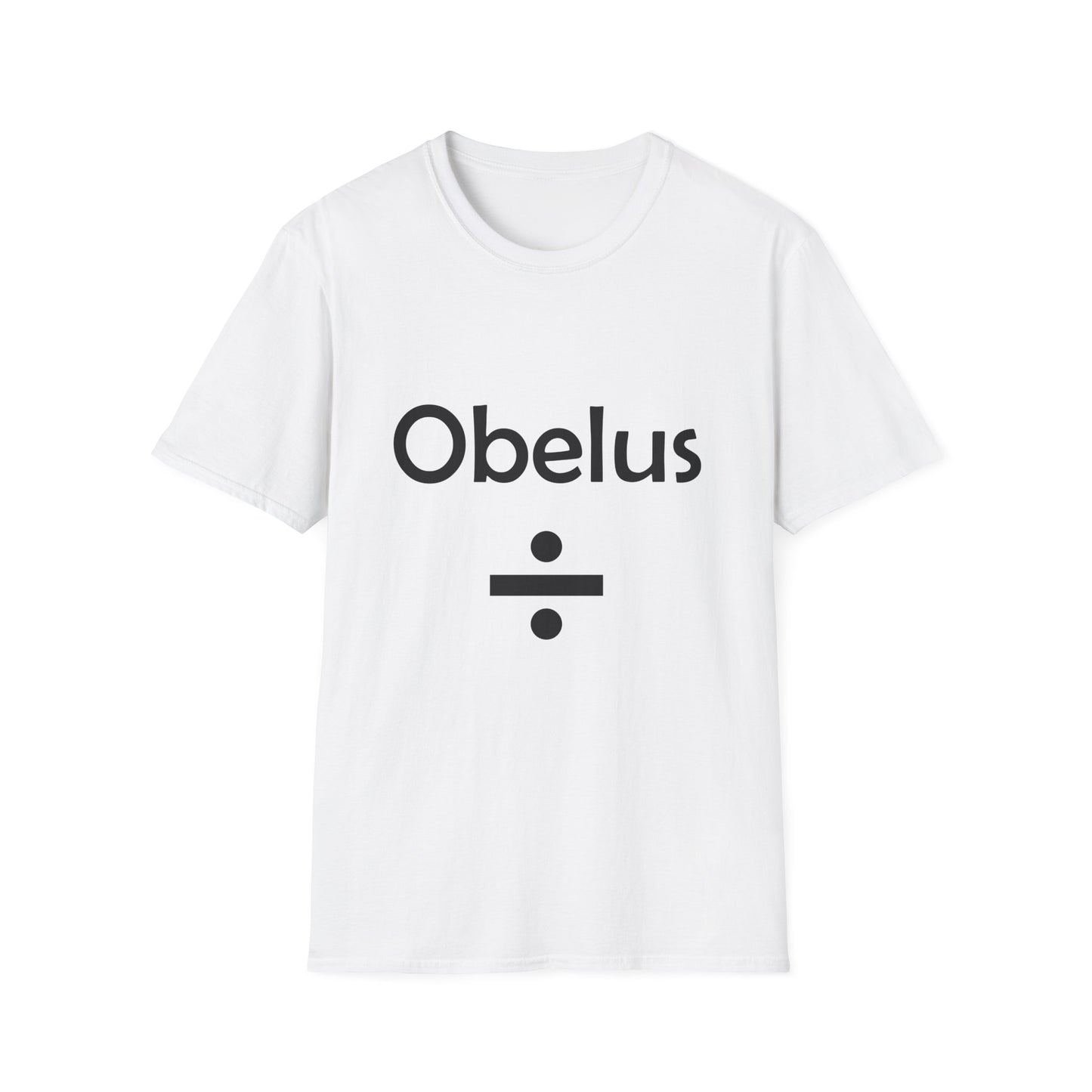 Obelus Poly Blend Crew Neck T-Shirt - Perfect for Math Lovers & Teachers