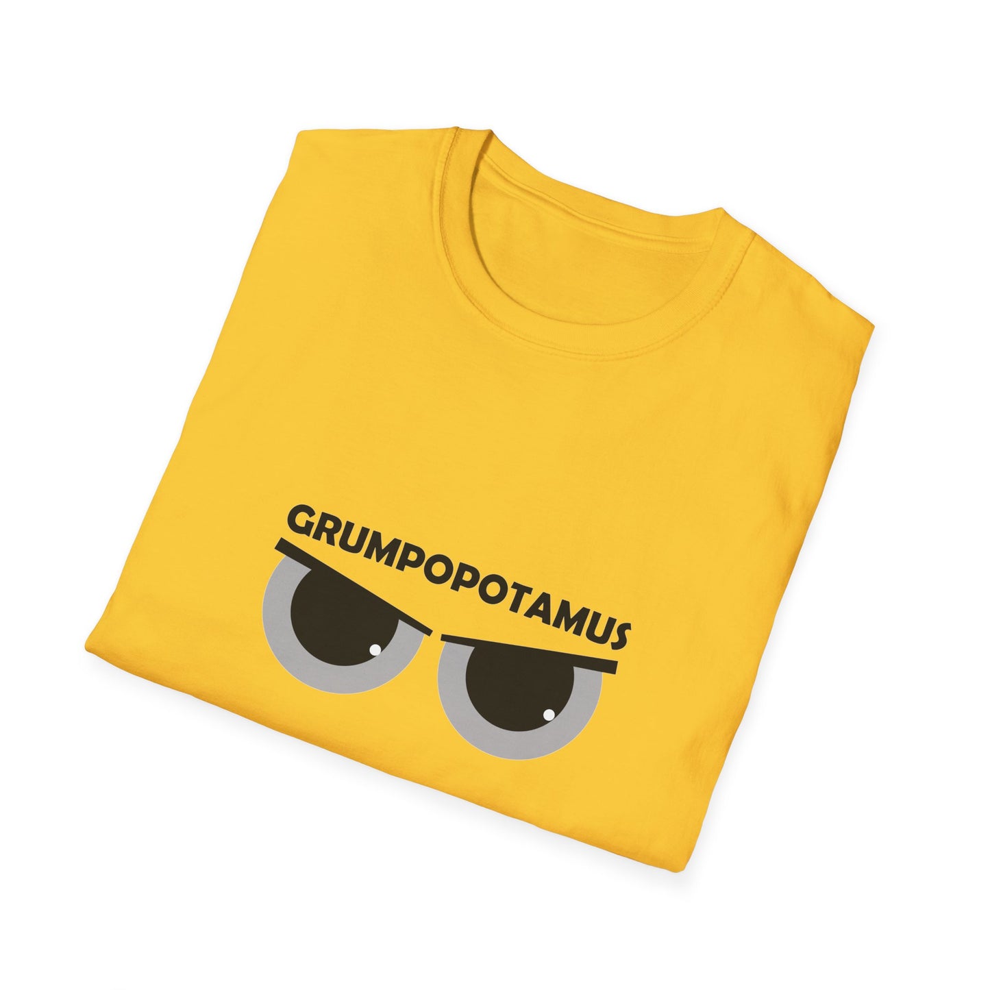 Grumpy Grumpopotamus Poly Blend Crew Neck T-Shirt