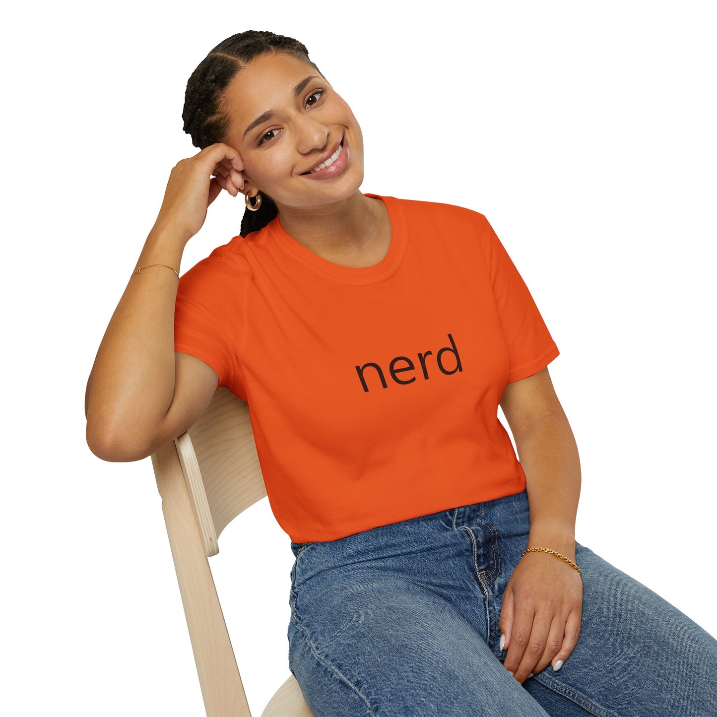 nerd Poly Blend Crew Neck T-Shirt