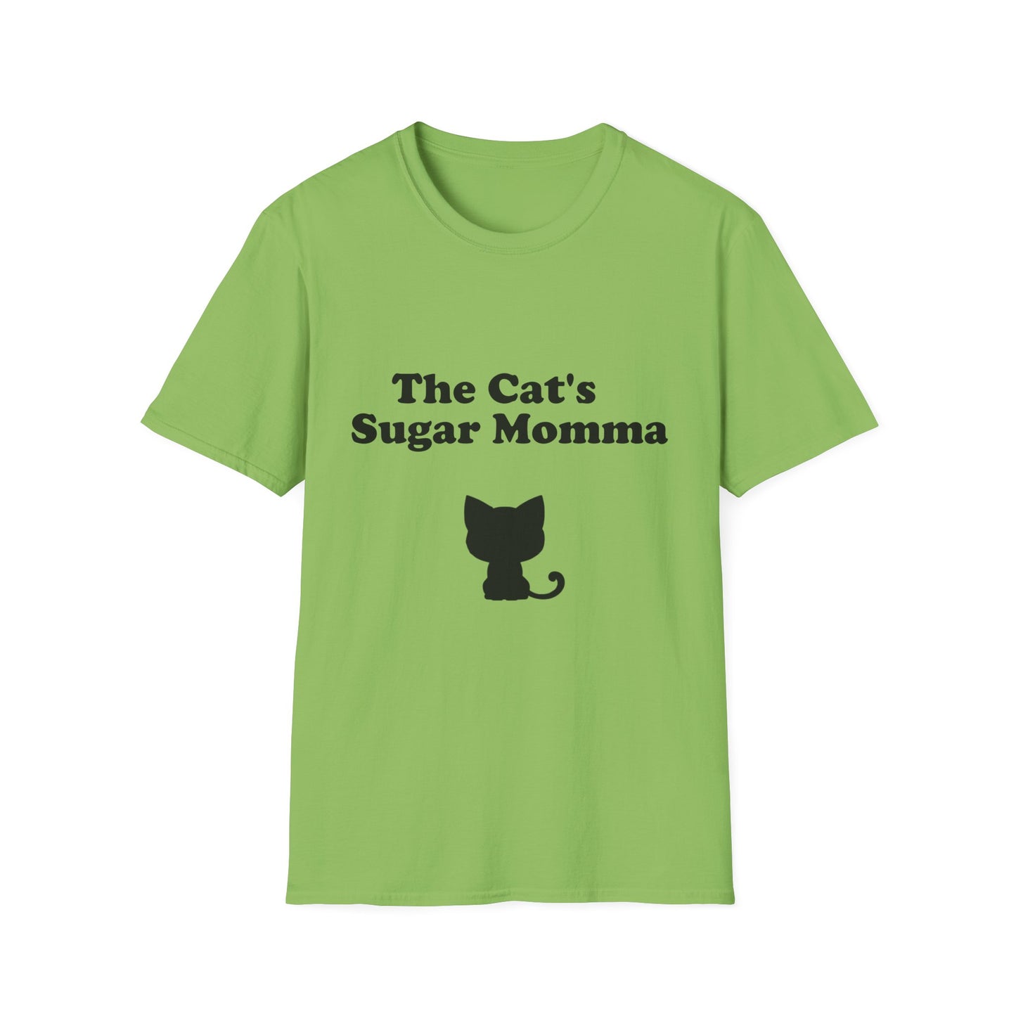 The Cat's Sugar Momma Poly Blend Crew Neck T-Shirt - Perfect for Cat Lovers