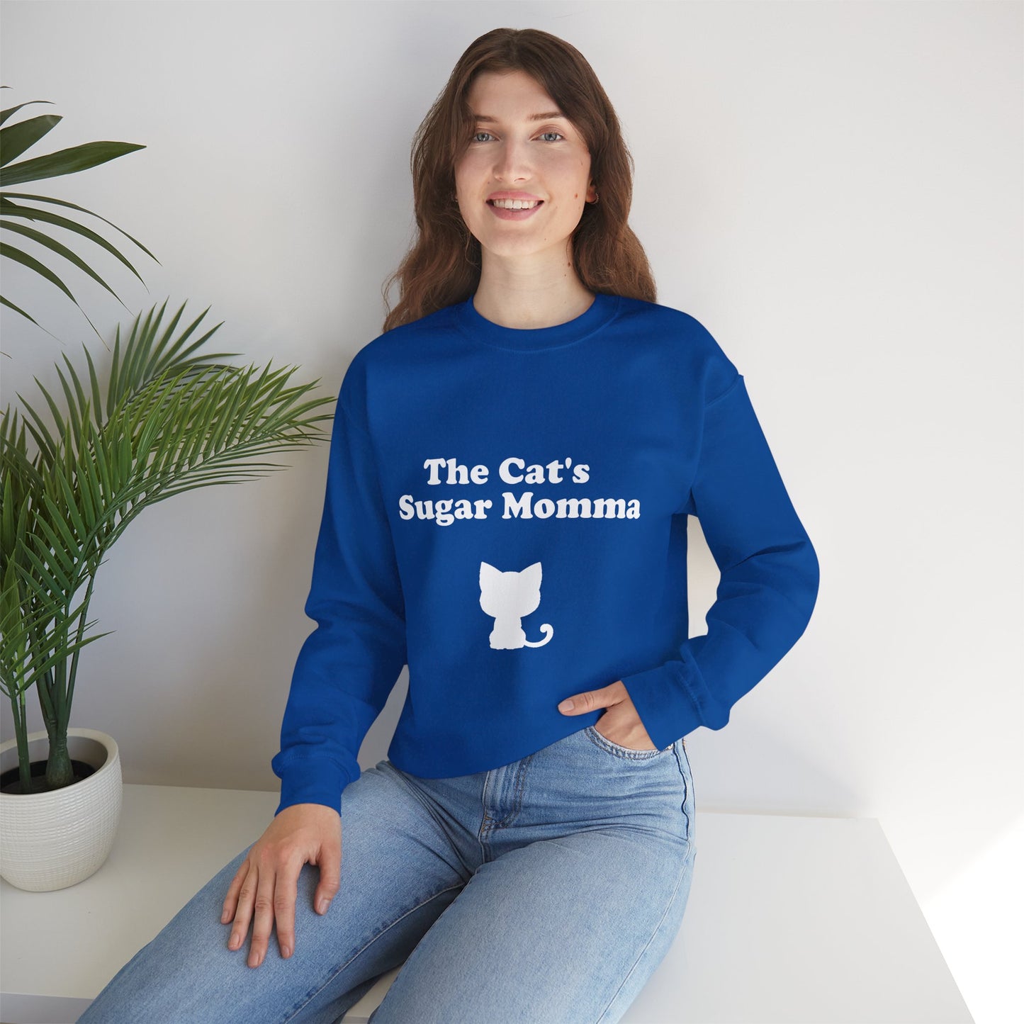The Cat's Sugar Momma Crewneck Sweatshirt - Perfect for Cat Lovers