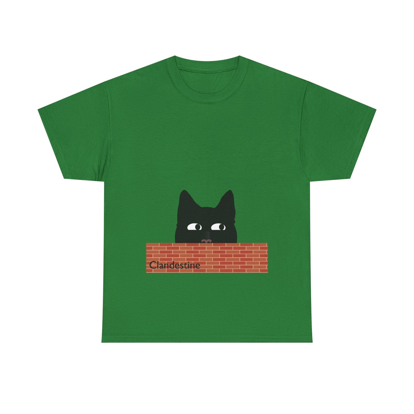 Clandestine Ca t Heavy Cotton Crew Neck Tee