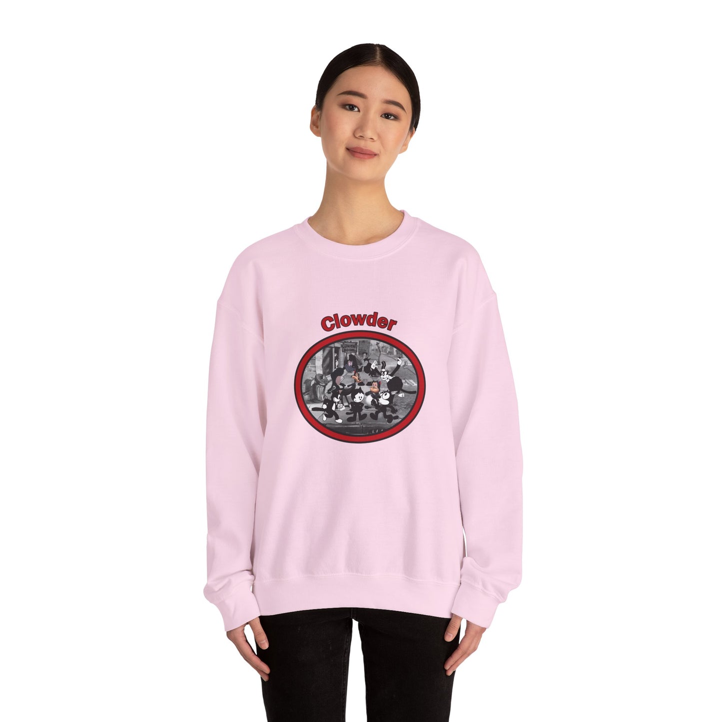 Clowder Crewneck Sweatshirt - Cozy Pullover with vintage design