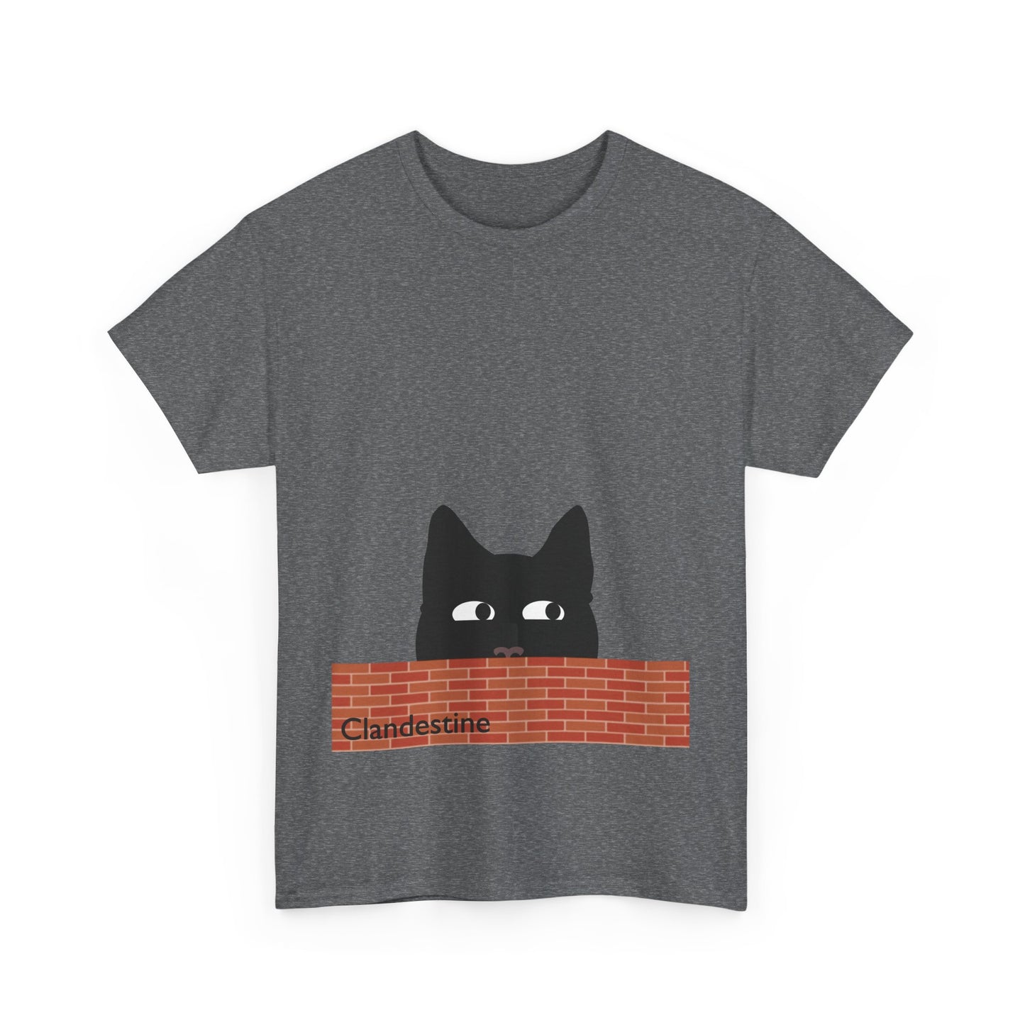 Clandestine Ca t Heavy Cotton Crew Neck Tee