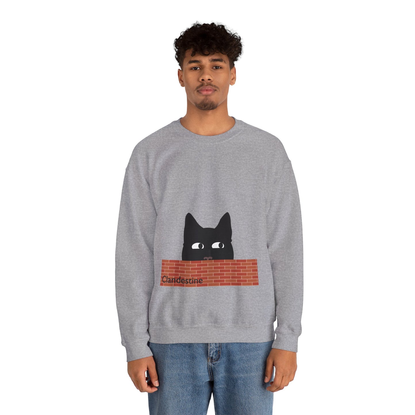 Clandestine Cat Crewneck Sweatshirt