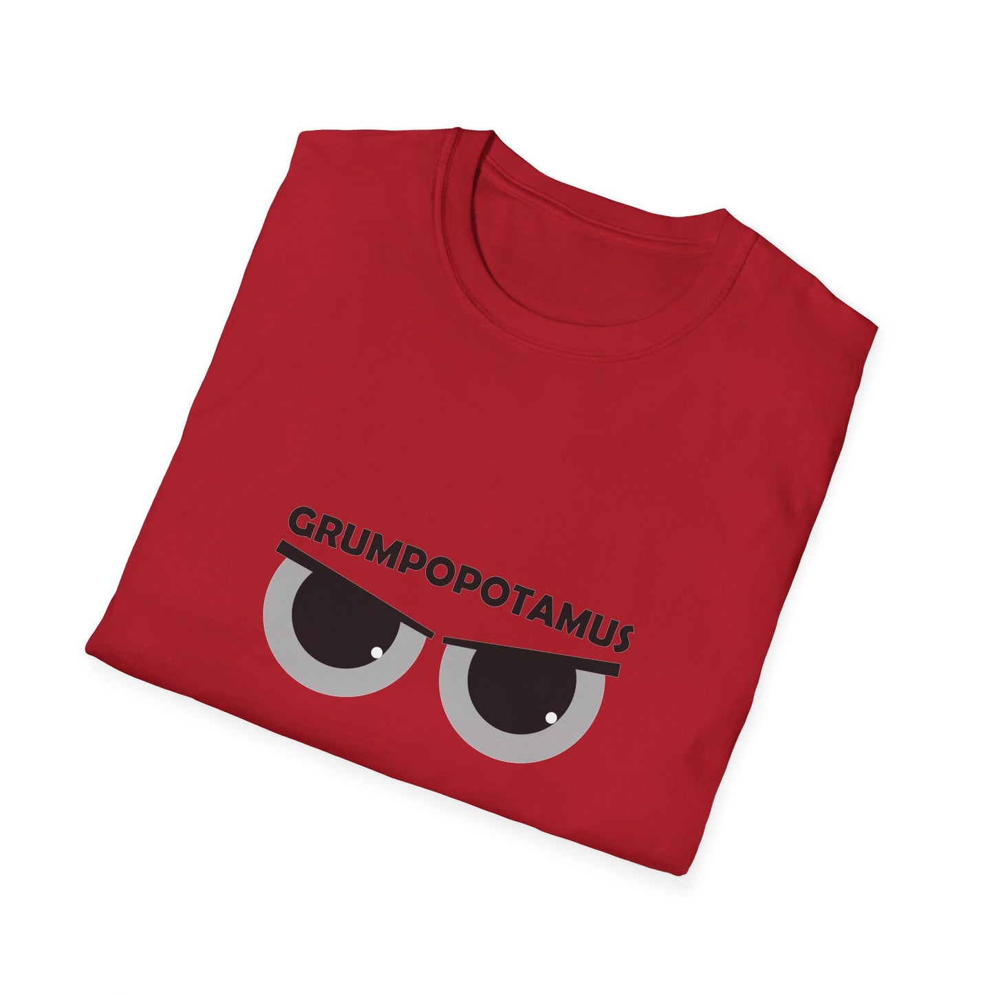 Grumpy Grumpopotamus Poly Blend Crew Neck T-Shirt