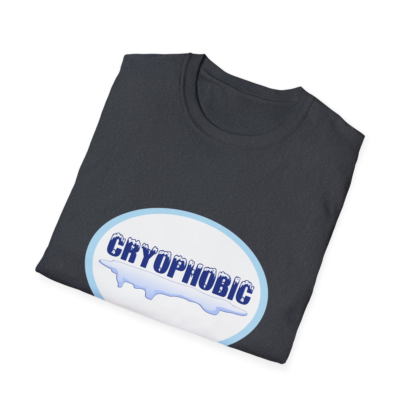 Cryophobic Poly Blend Crew Neck T-Shirt - Cool Graphic for Cold weather Haters