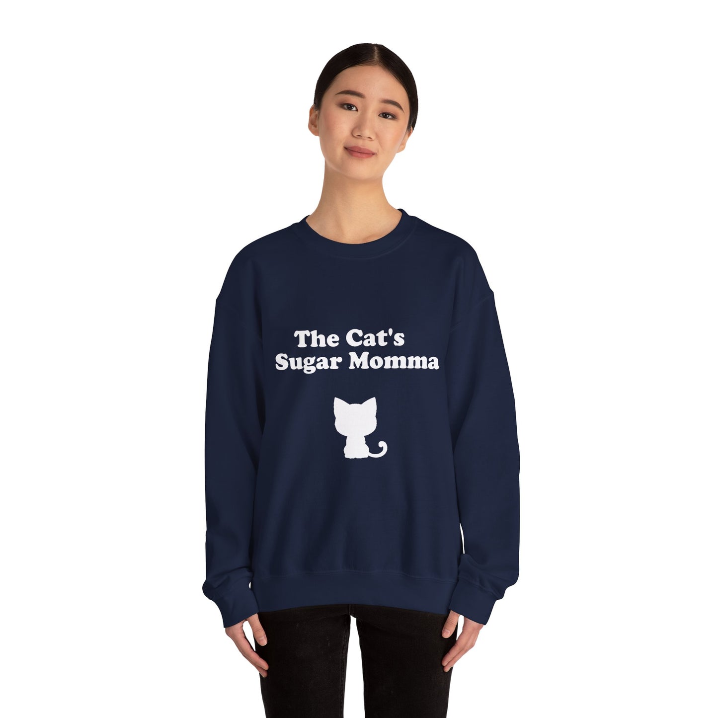 The Cat's Sugar Momma Crewneck Sweatshirt - Perfect for Cat Lovers