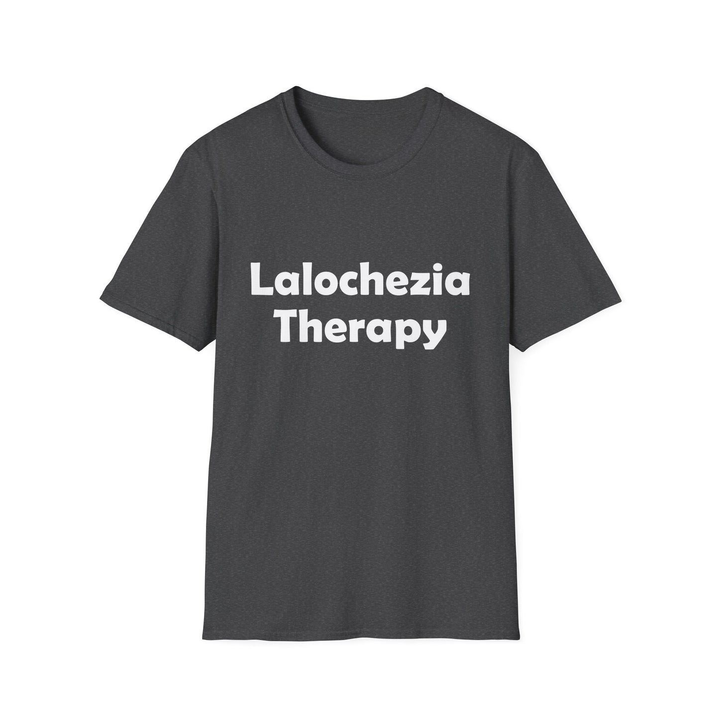 Lalochezia Therapy Poly Blend Crew Neck T-Shirt - Relaxing & Fun Tee for Mental Health Awareness