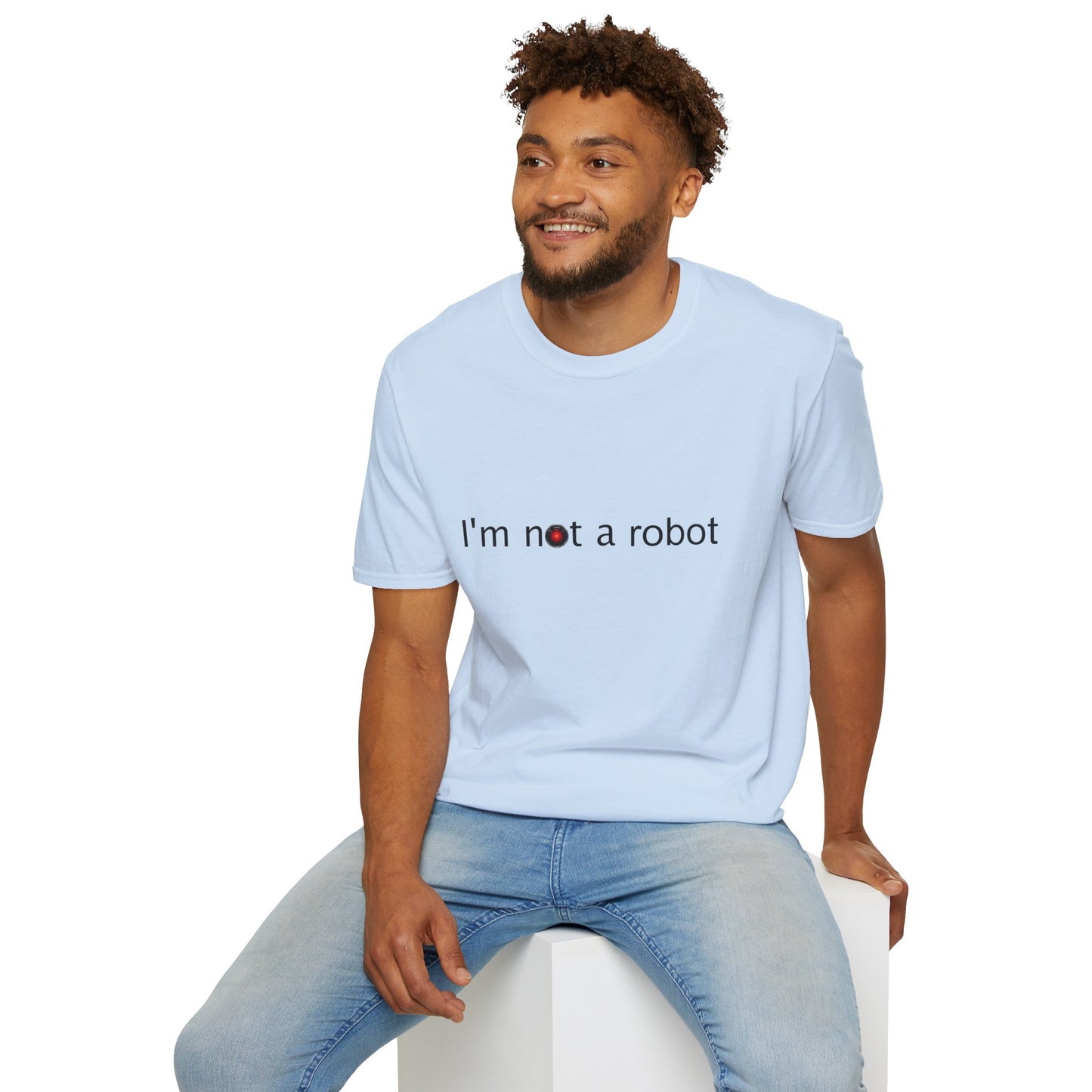 I'm Not a Robot Poly Blend Crew Neck T-Shirt