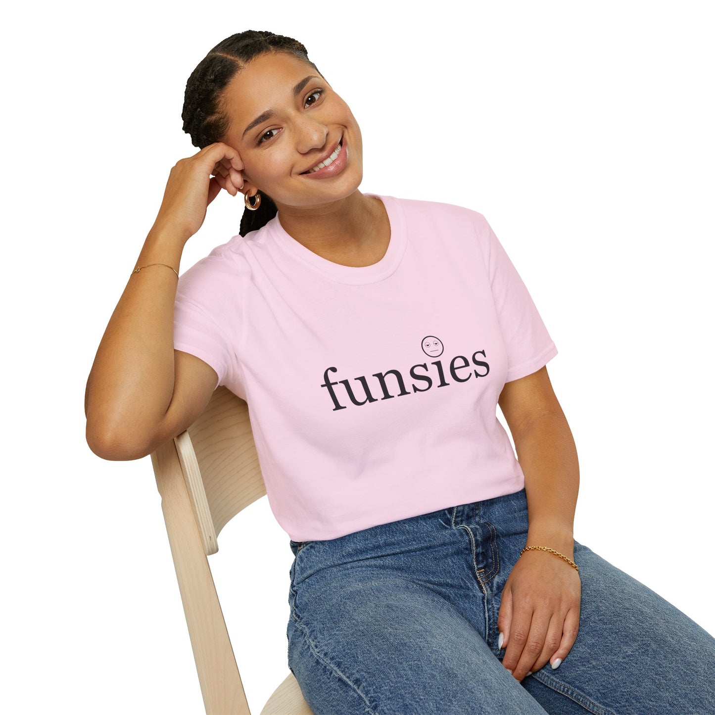 Funsies Poly Blend Crew Neck T-Shirt - Fun Graphic Tee for Casual Wear