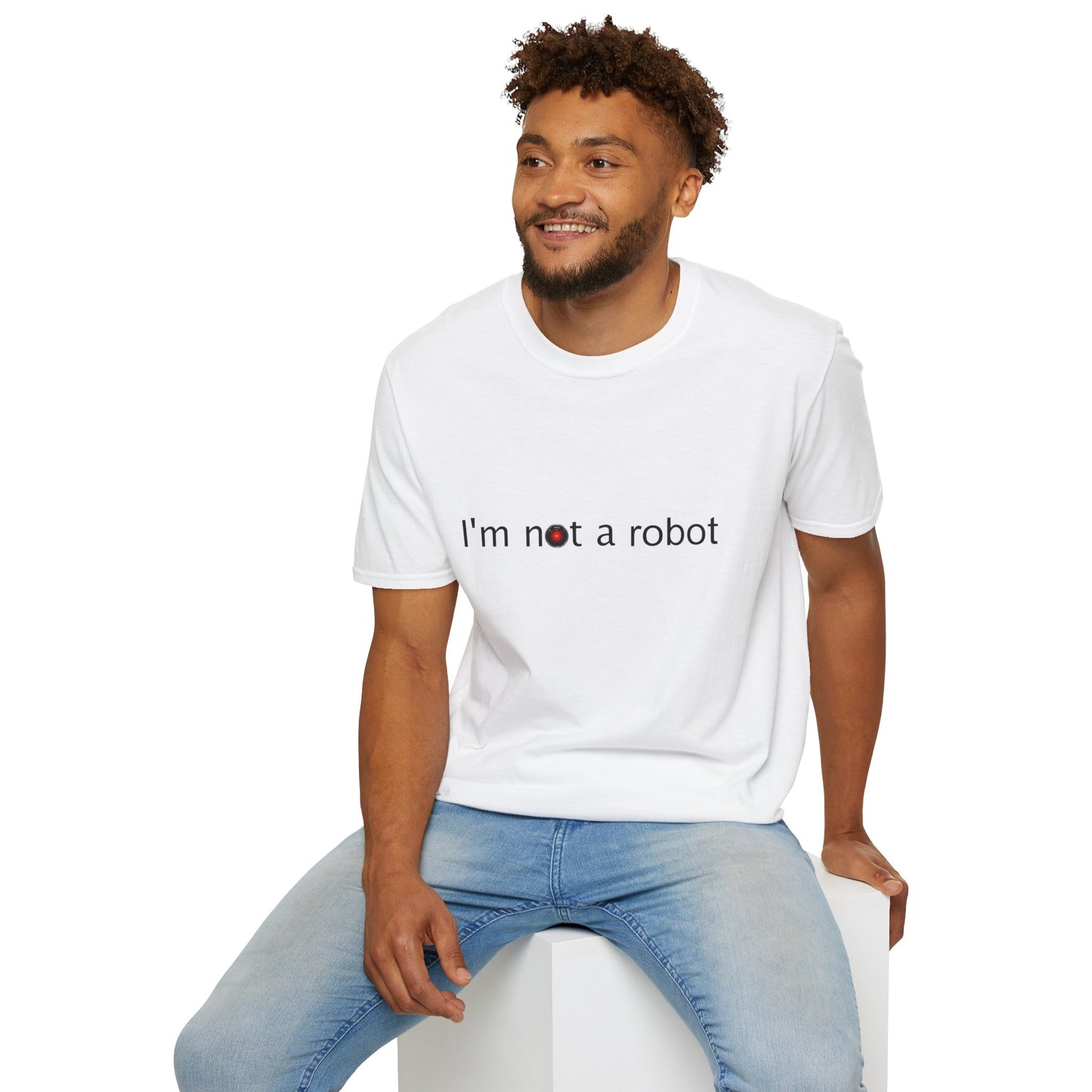 I'm Not a Robot Poly Blend Crew Neck T-Shirt