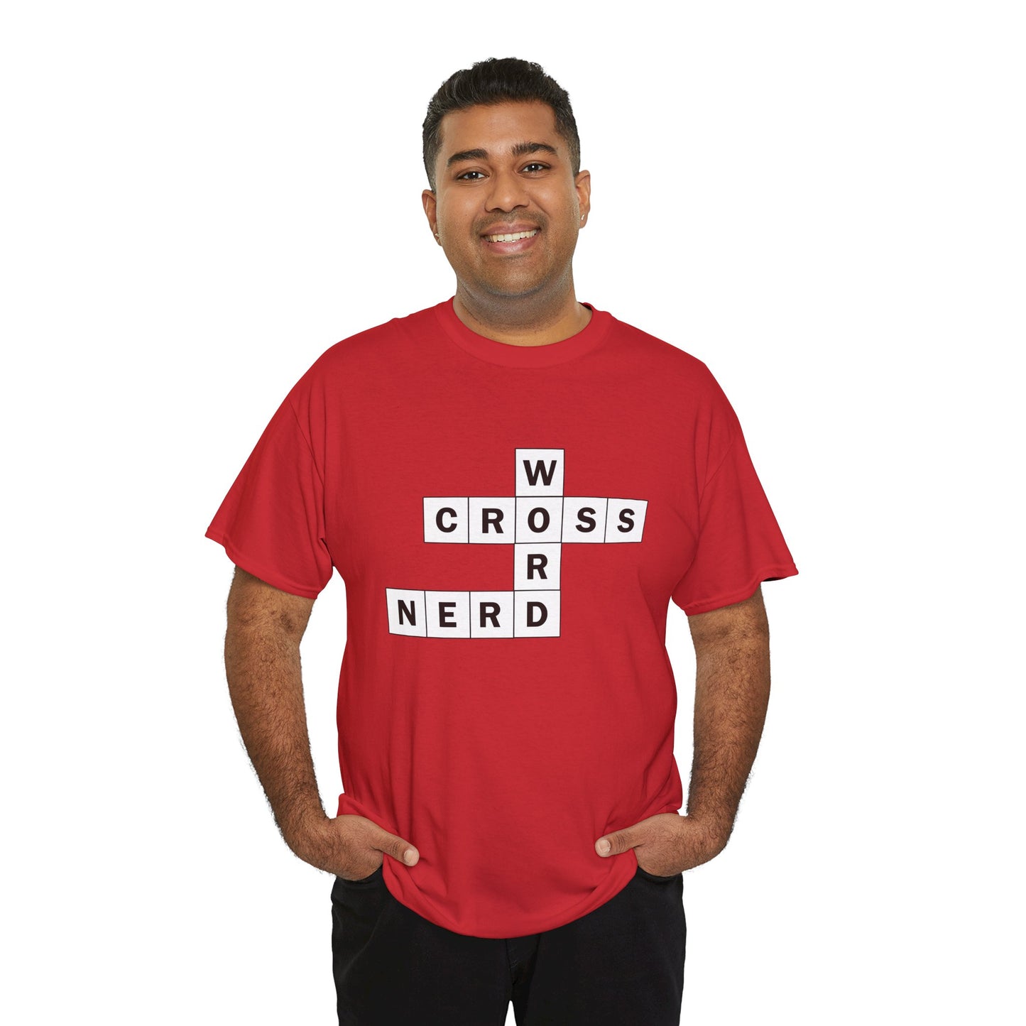 Crossword Nerd Heavy Cotton Crew Neck Tee - Perfect for Word Game Lovers