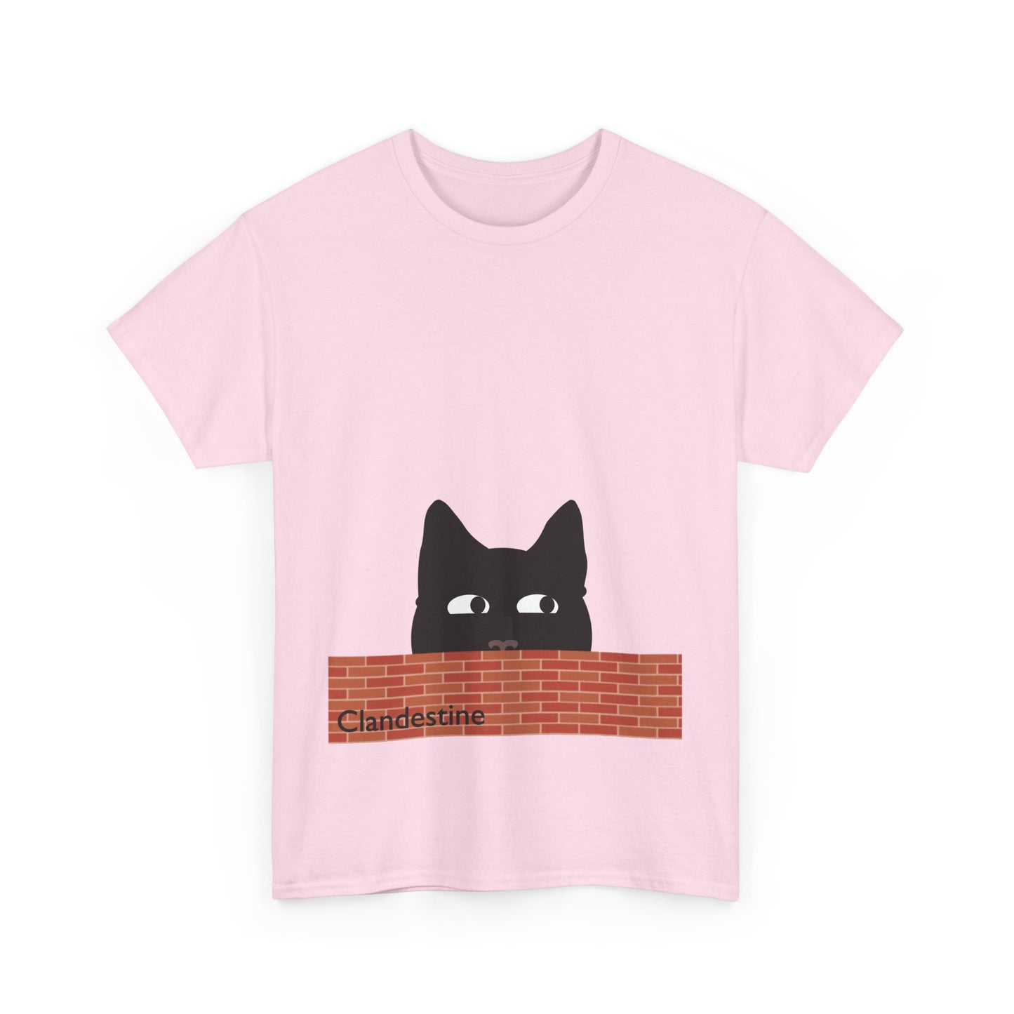 Clandestine Ca t Heavy Cotton Crew Neck Tee