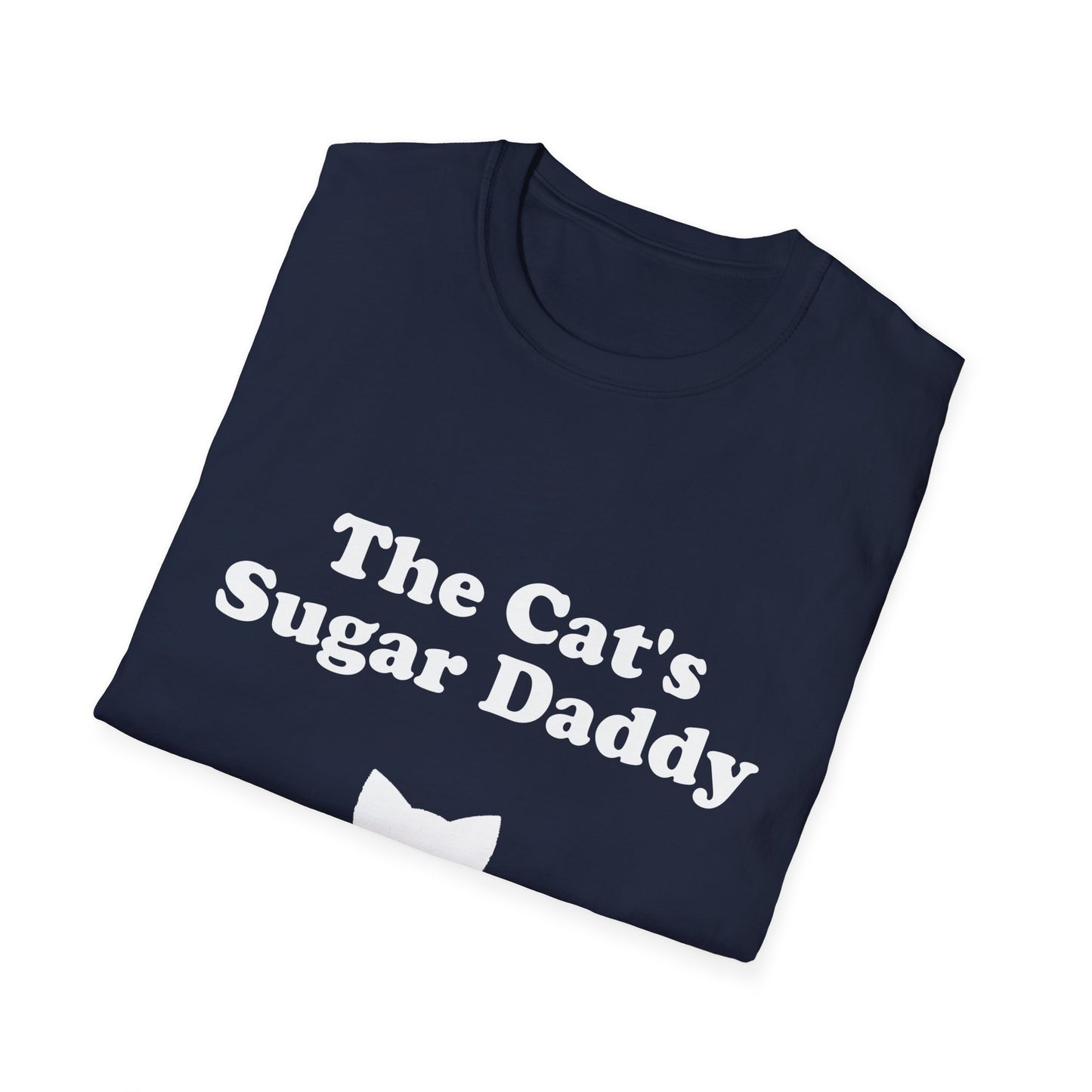 The Cat's Sugar Daddy Poly Blend Crew Neck T-Shirt - Cute Cat Lover Tee