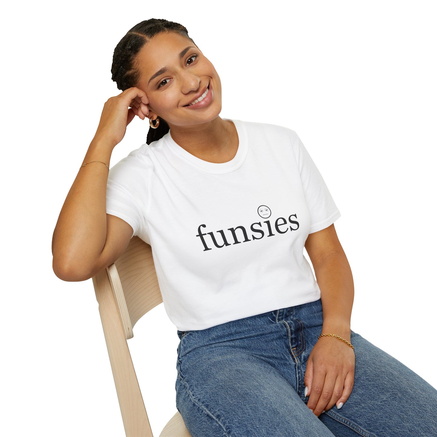 Funsies Poly Blend Crew Neck T-Shirt - Fun Graphic Tee for Casual Wear