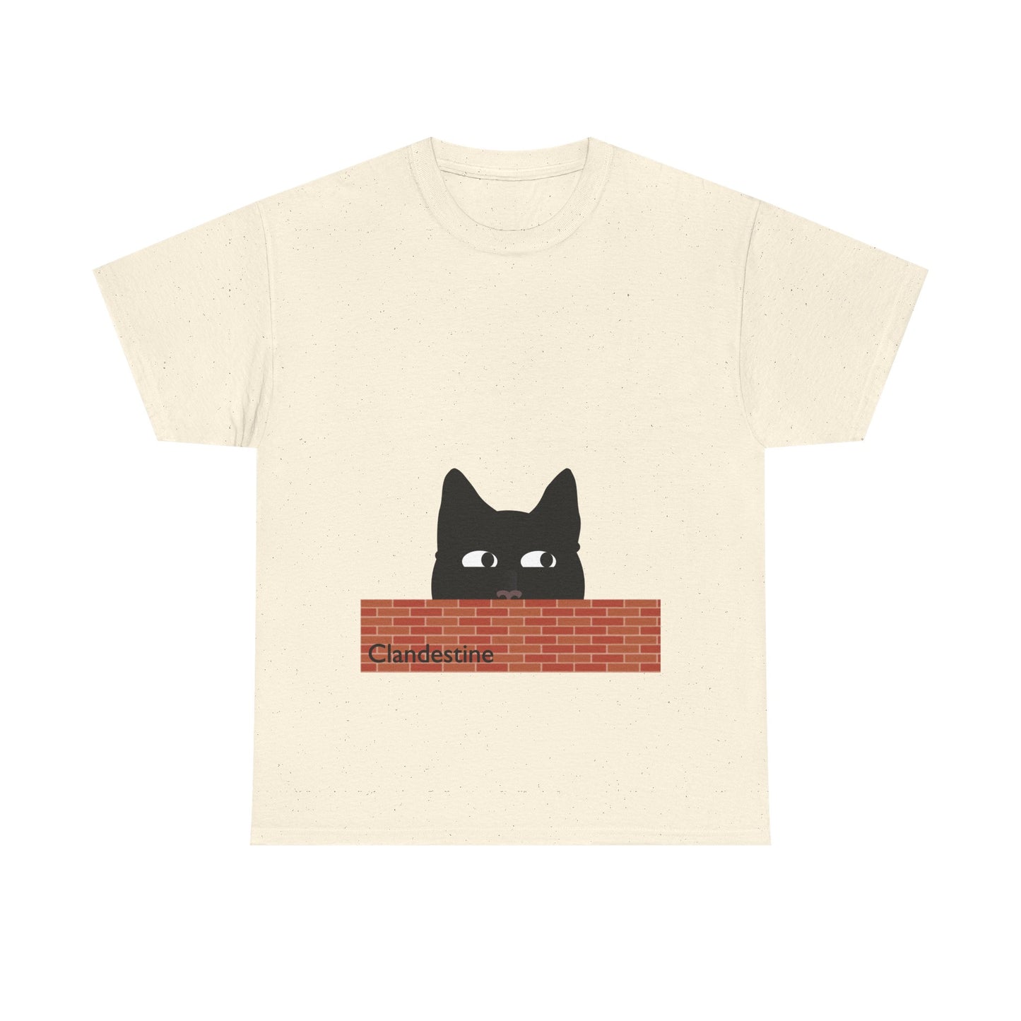 Clandestine Ca t Heavy Cotton Crew Neck Tee