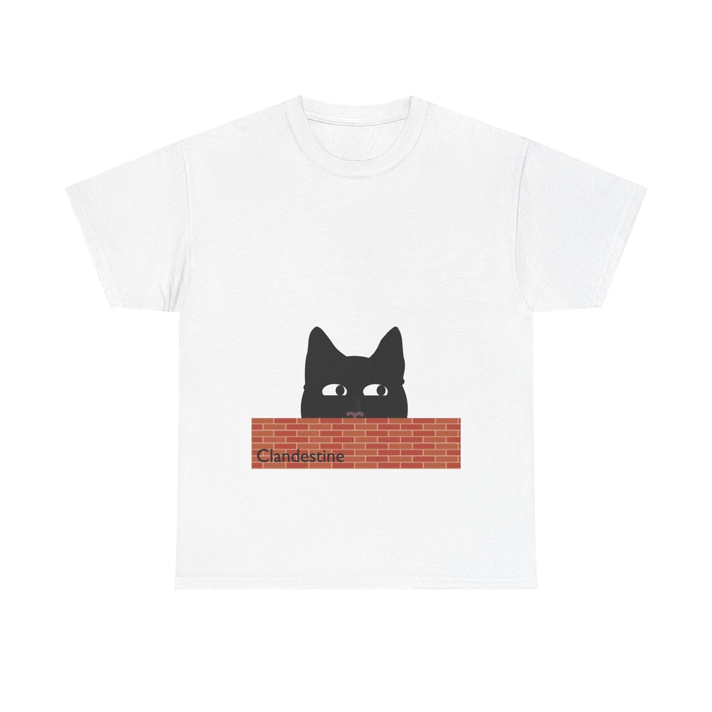 Clandestine Ca t Heavy Cotton Crew Neck Tee